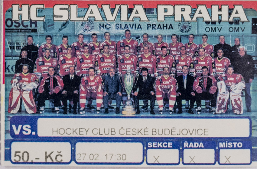 Vstupenka, HC Slavia Praha v. České Budějovice