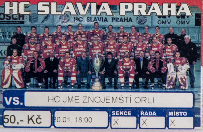 Vstupenka, HC Slavia Praha v. HC Znojemští Orli, 2