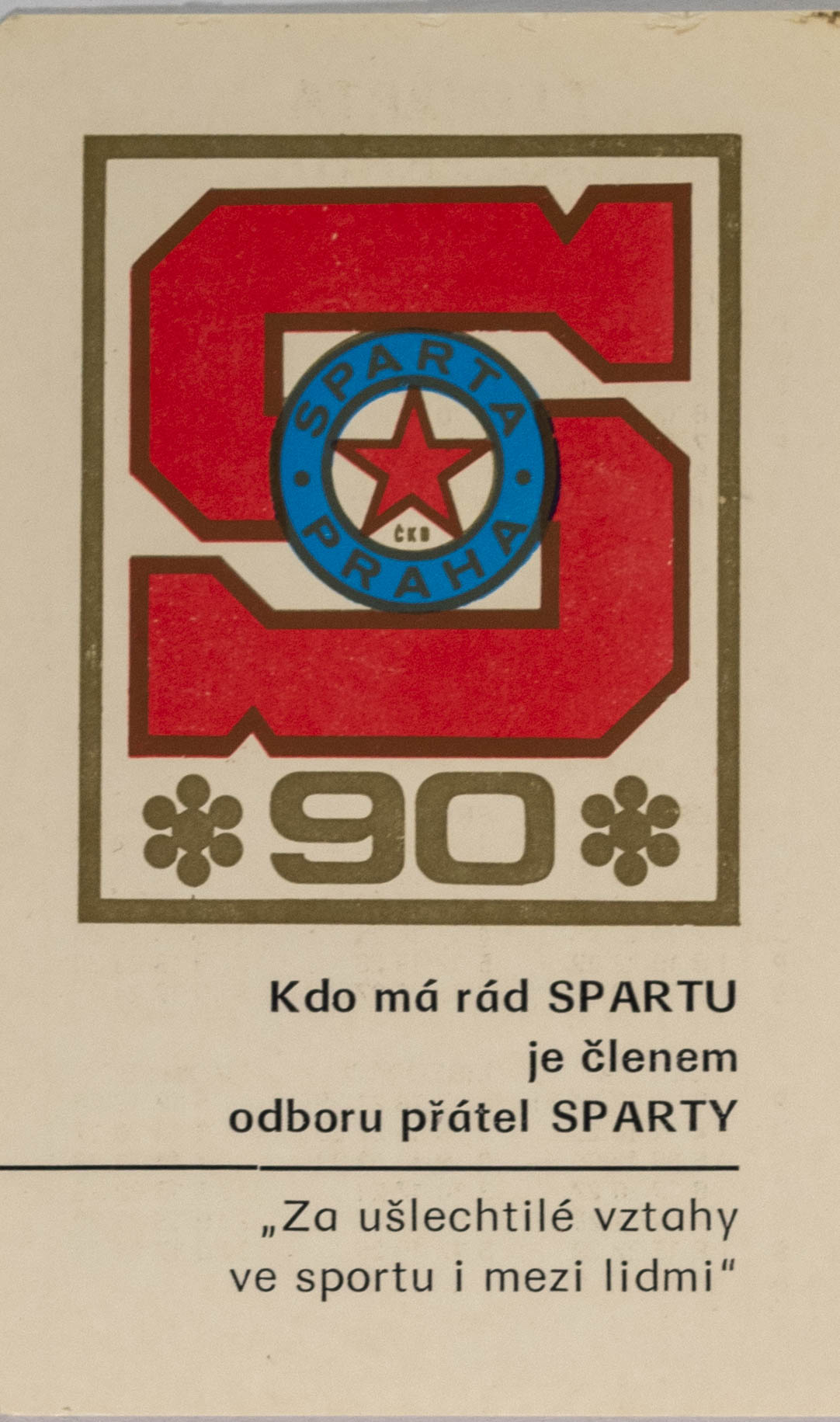 Kalendář Odbor přátel Sparty 1983, 90 let