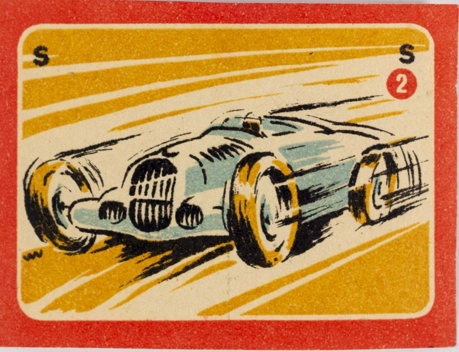 Zápalková nálepka, Automobil 2, 1958
