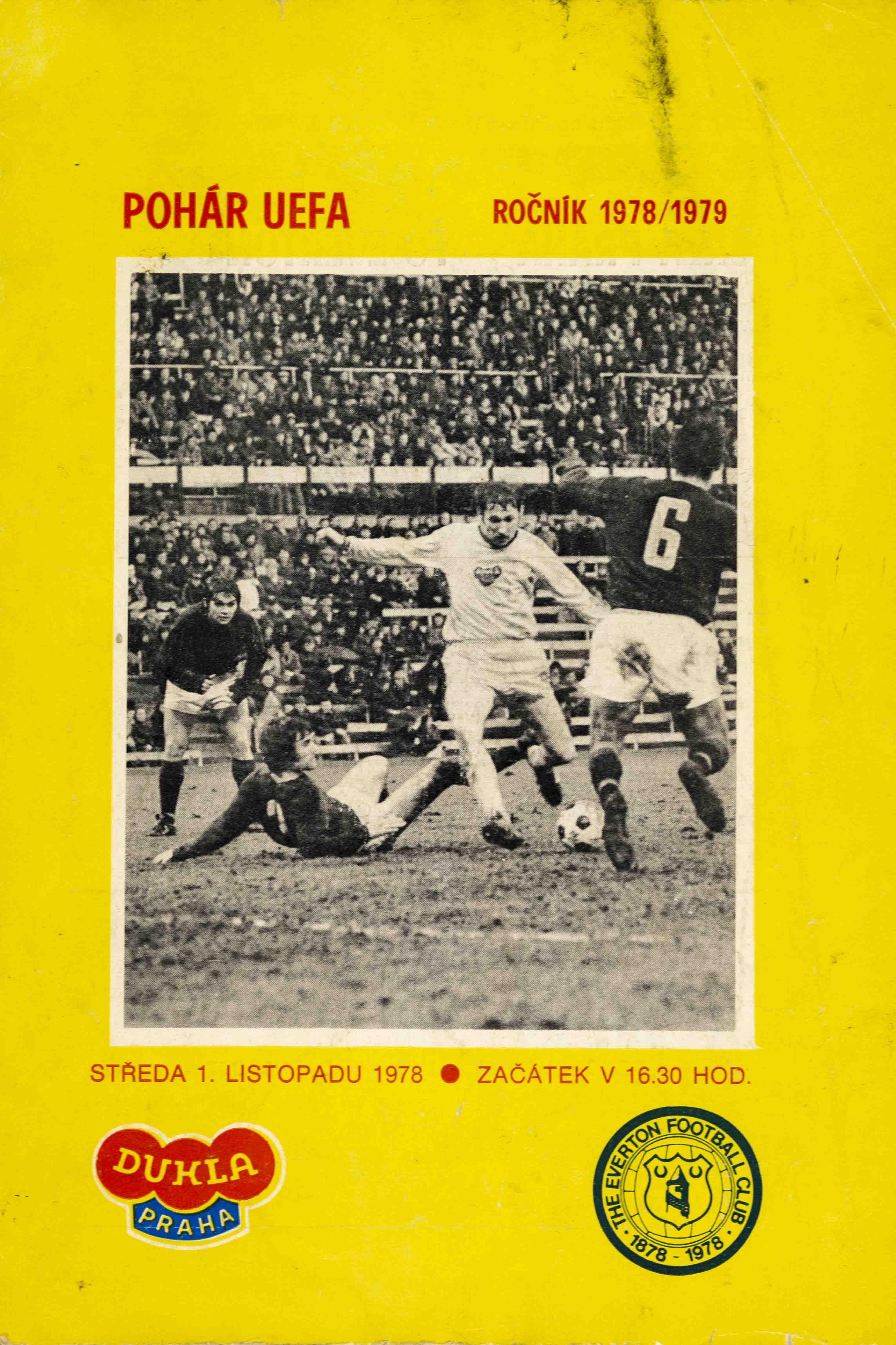 Program UEFA, Dukla Praha vs. Everton FC, 1978