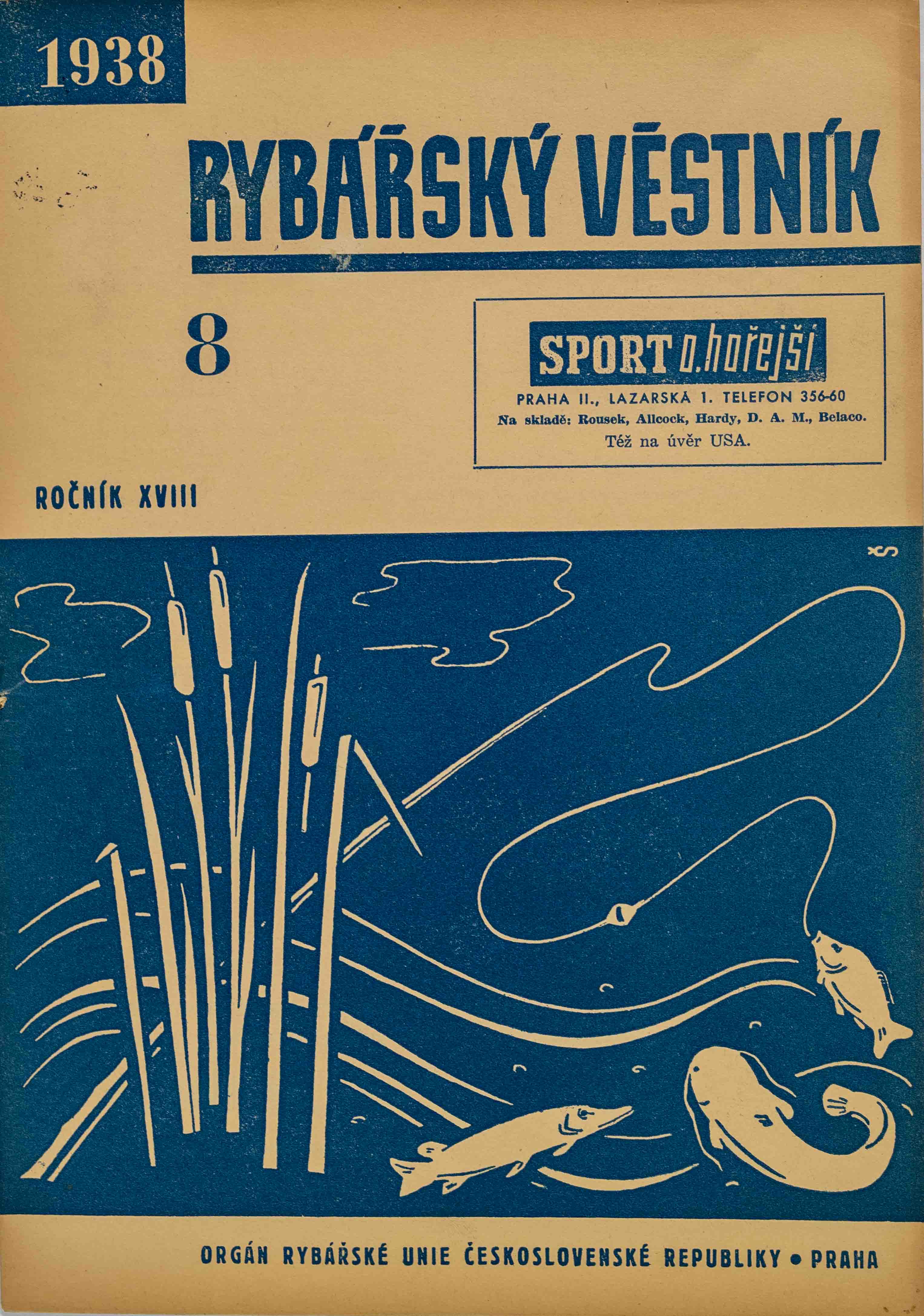 Časopis - Rybářský věstník 8/1938