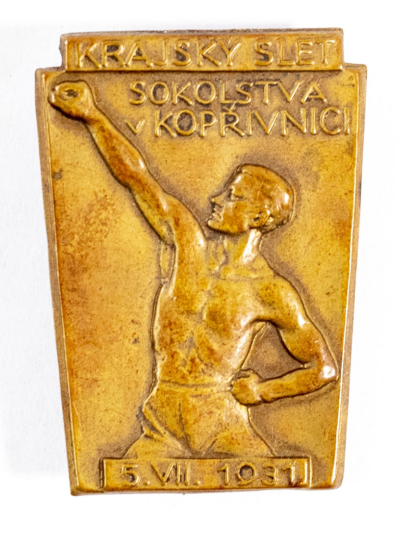 Odznak, krajský slet sokolstva v Kopřivnici 1931