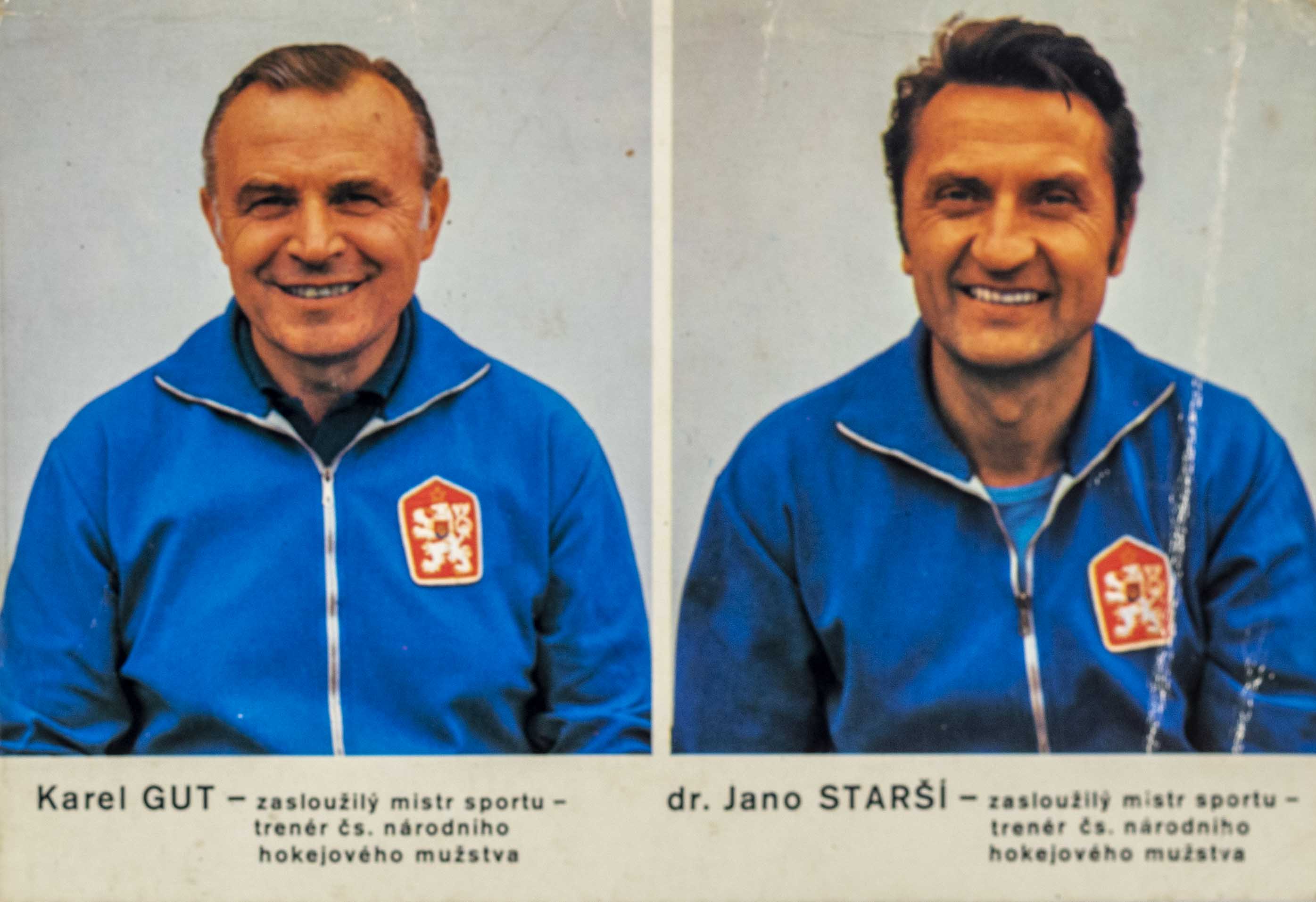Karta, hokej ČSSR, K. Gut, J. Starší 1976, Katowice