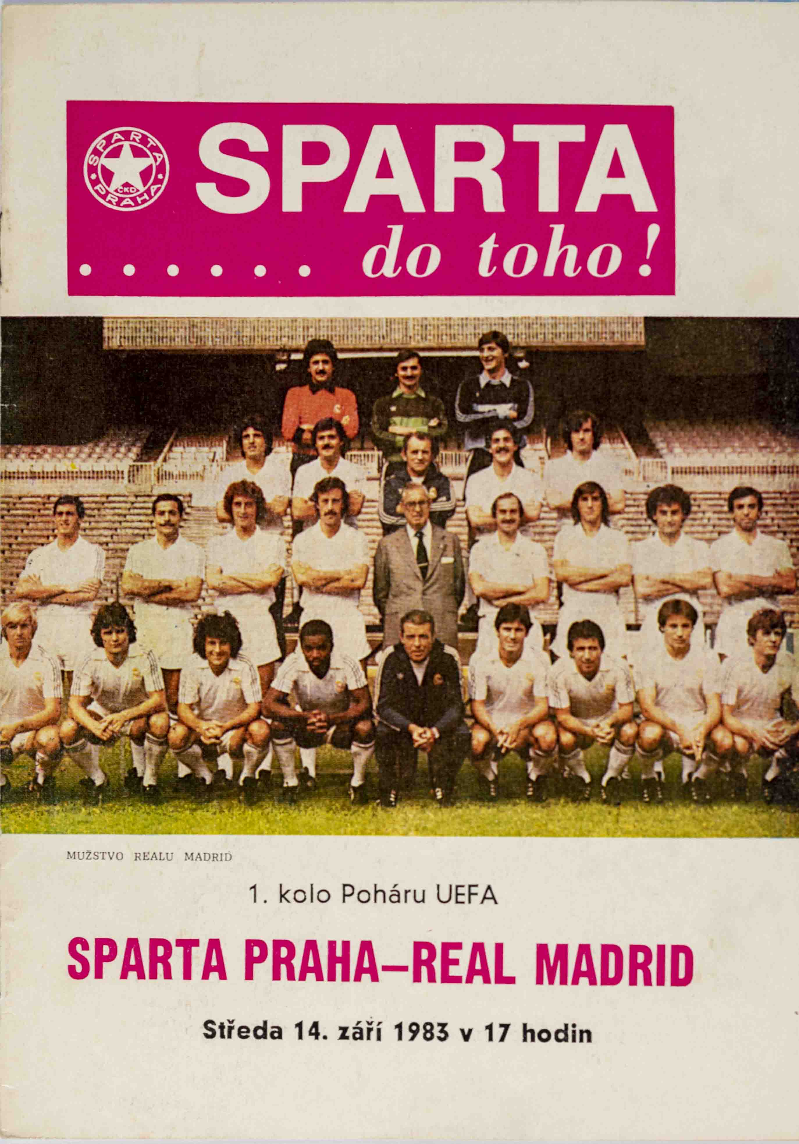 Program UEFA, Sparta Praha vs. Real Madrid, 1983