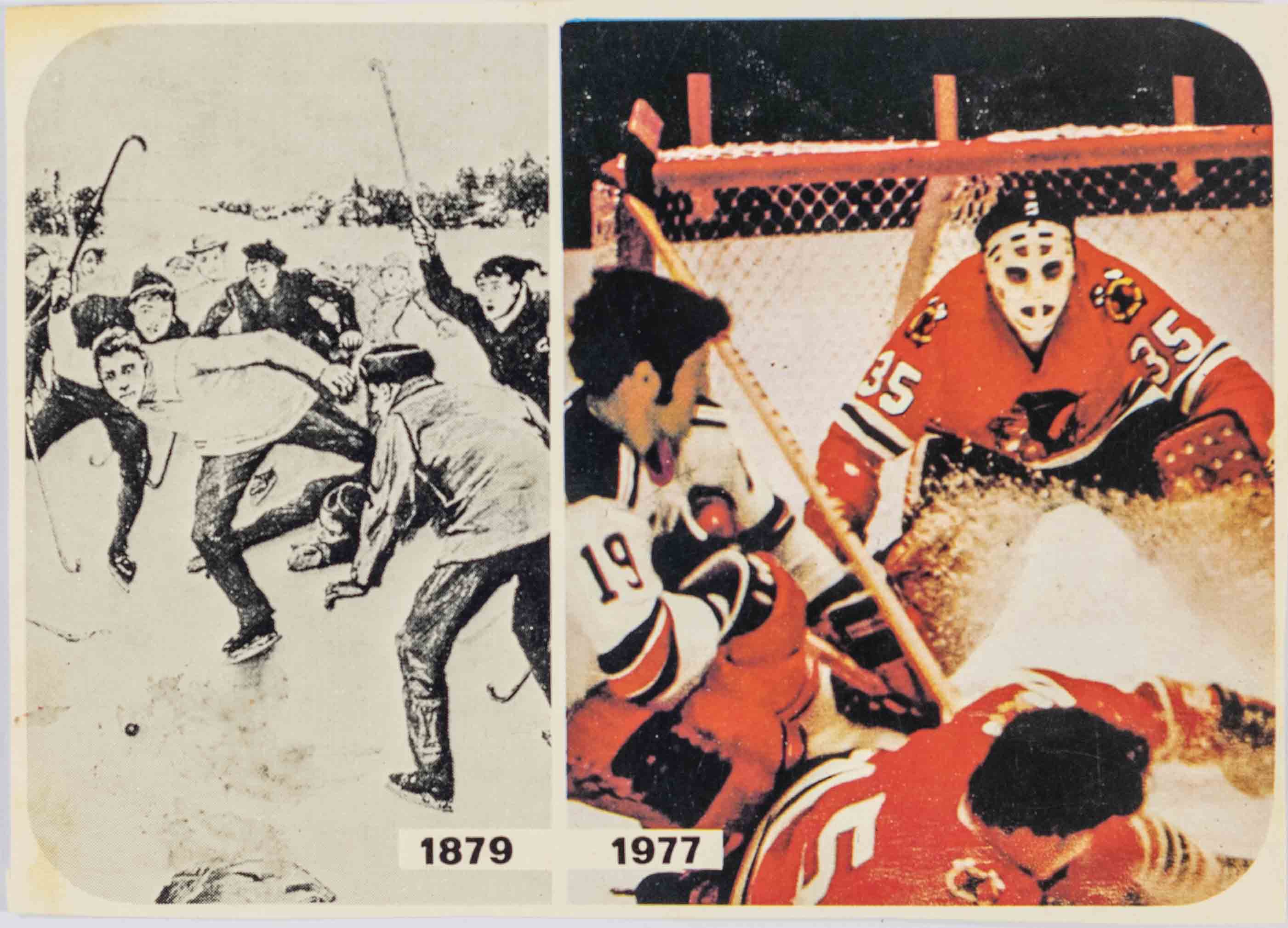 Kartička, Lední hokej, 1879-1977, Historie
