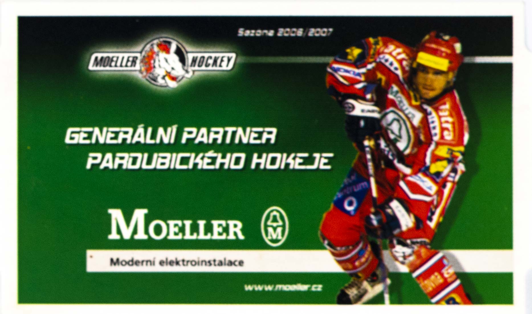 Vstupenka, HC Moeller Pardubice v. HC Slavia Praha , 2006 II