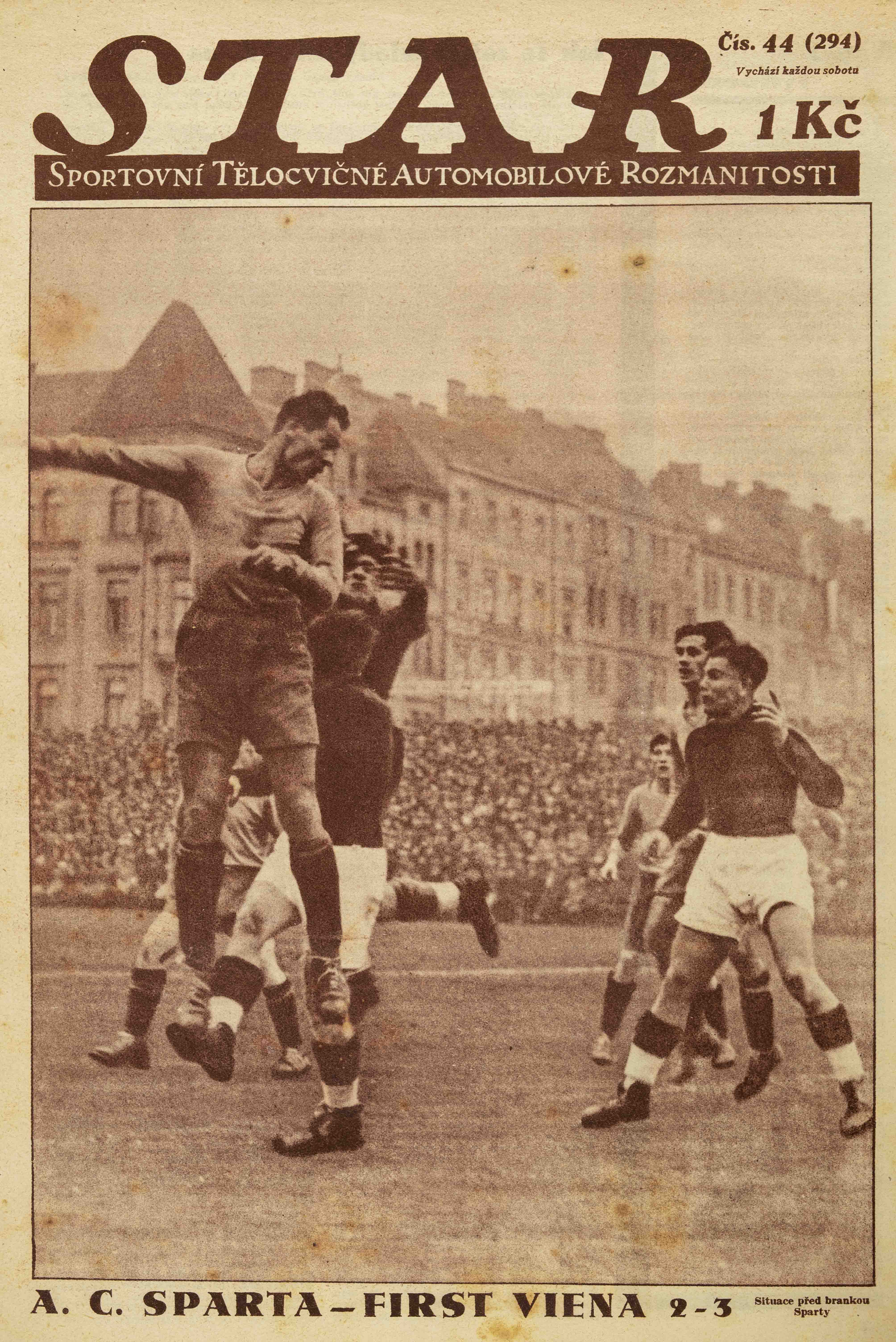 Časopis STAR, Sparta v. First Vienna, 2:3 č. 44 (294), 1931