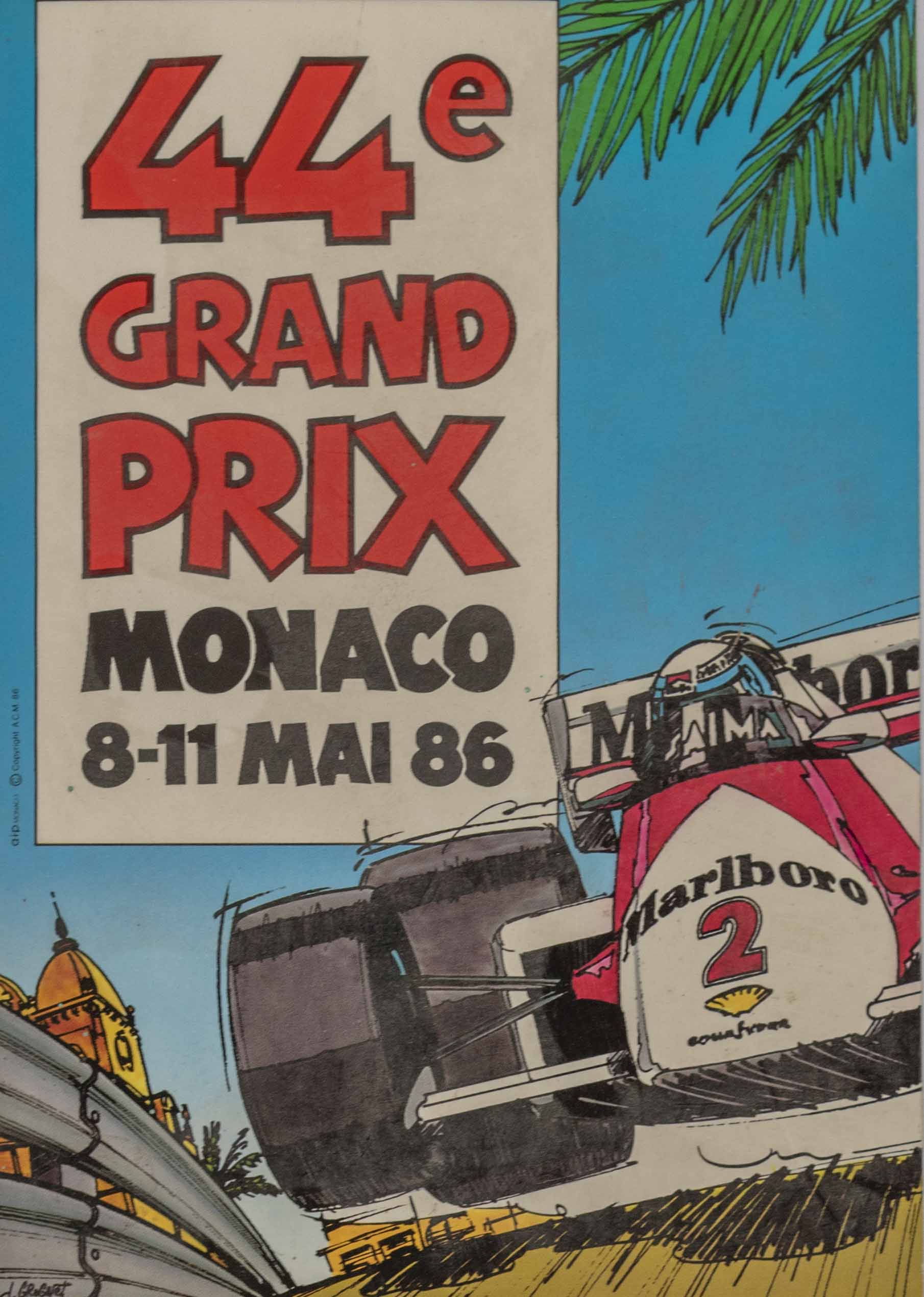 Pohlednice, 37 Grand prix Monaco, 1986