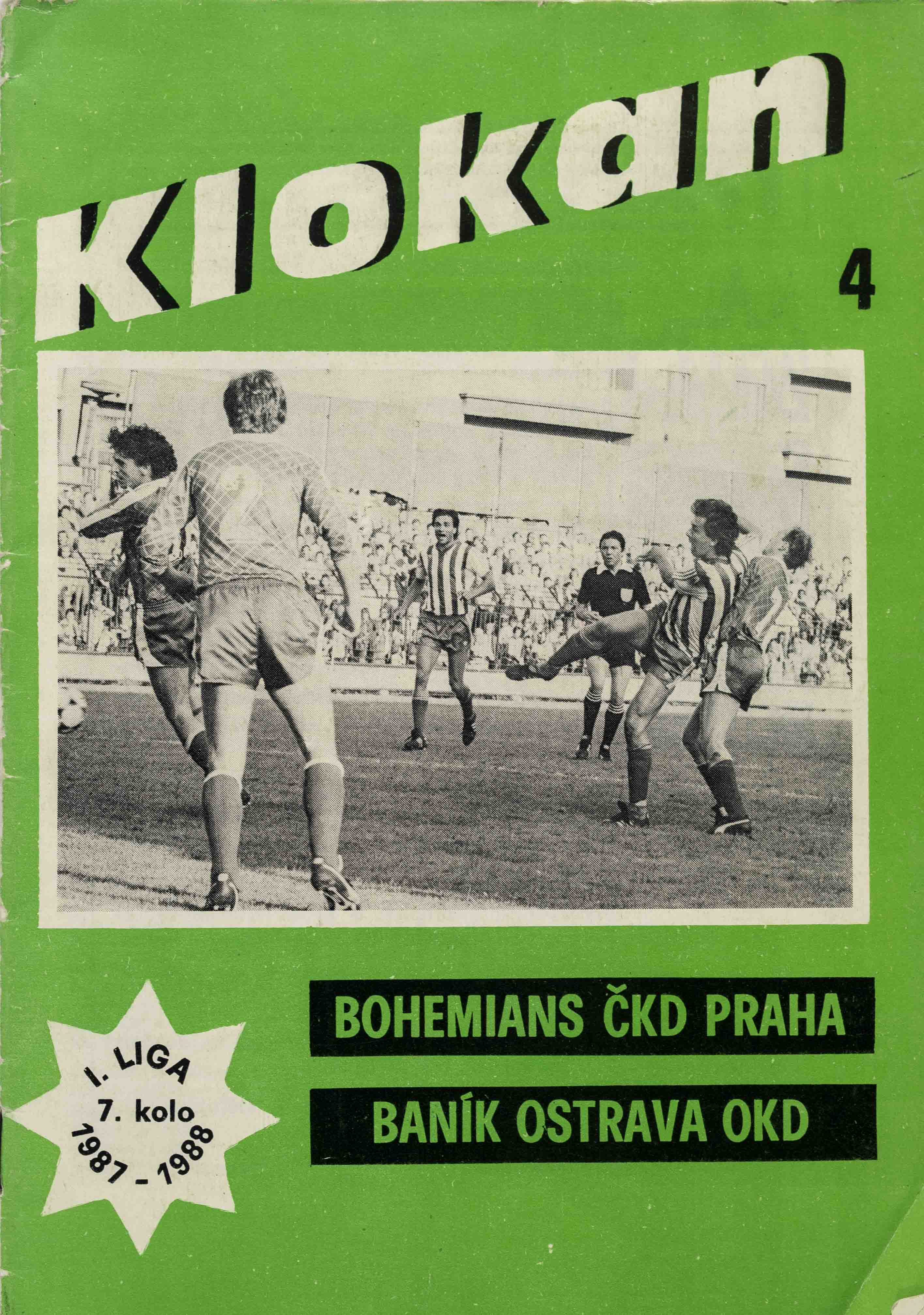 Program Klokan, FC Bohemians vs. Baník Ostrava, 1987/88 (4)