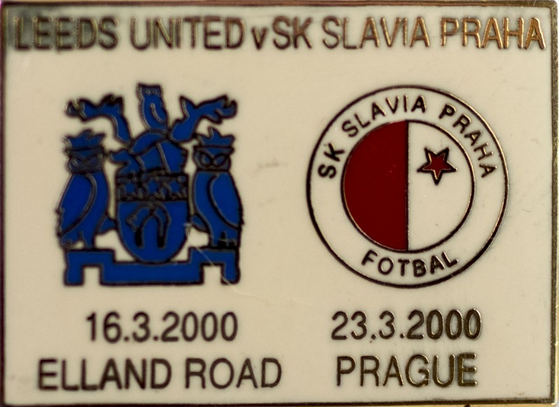 Odznak UEFA Leeds United vs Slavia Praha 2000 WHT