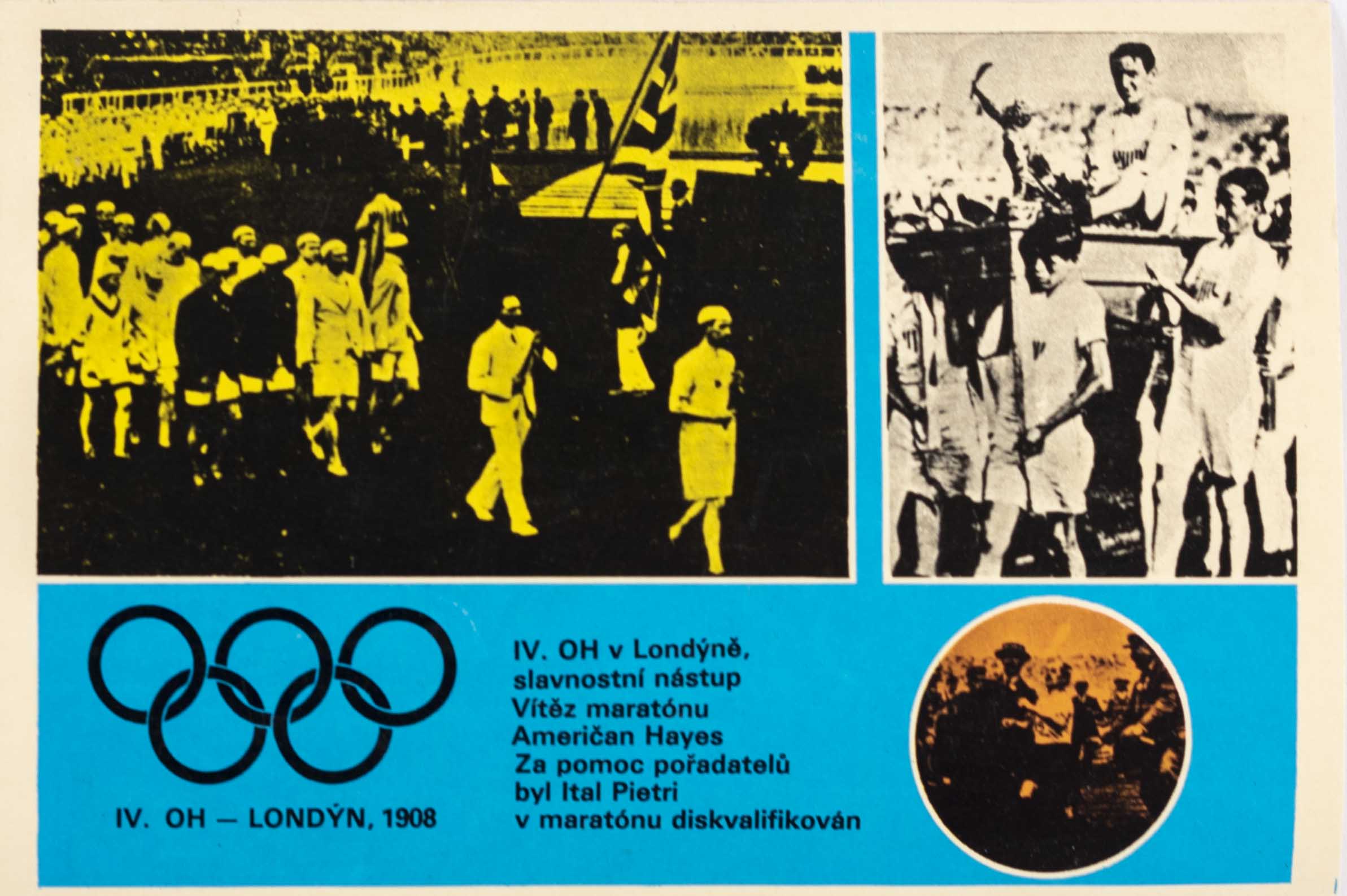 Kartička, Olympijské hry, London, 1908