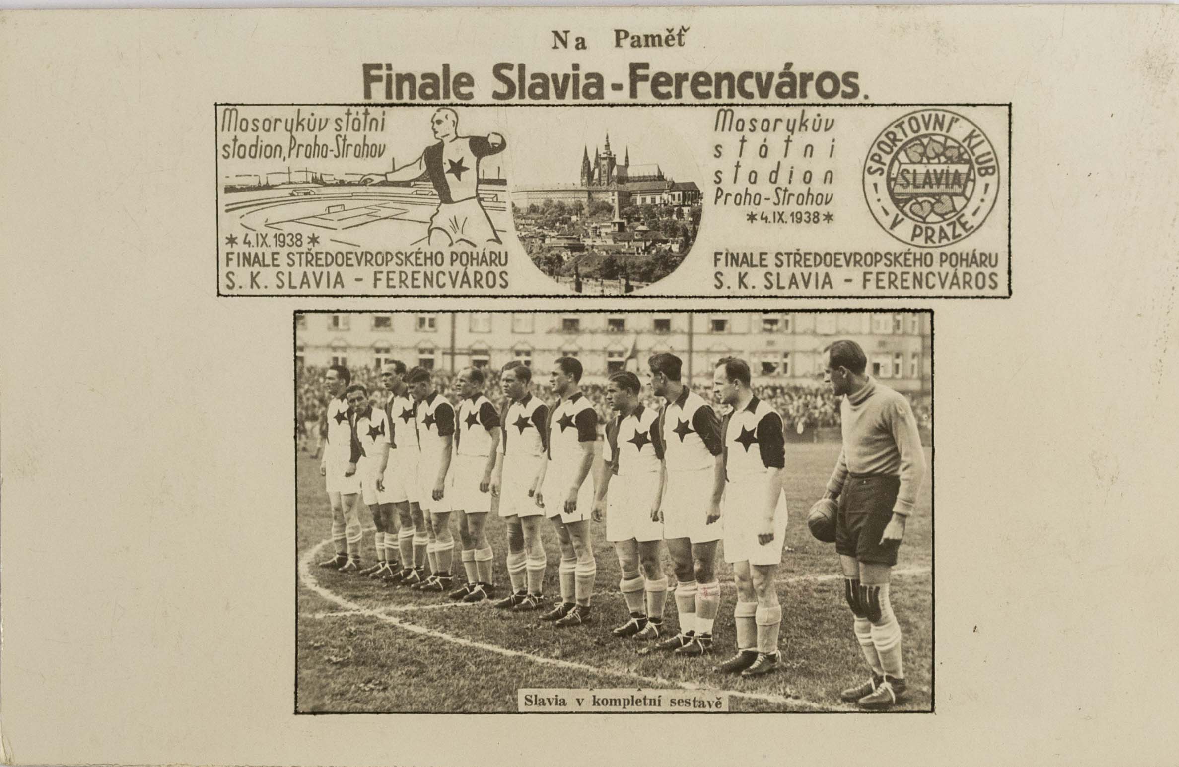 Dopisnice Finále Slavia Ferencváros V