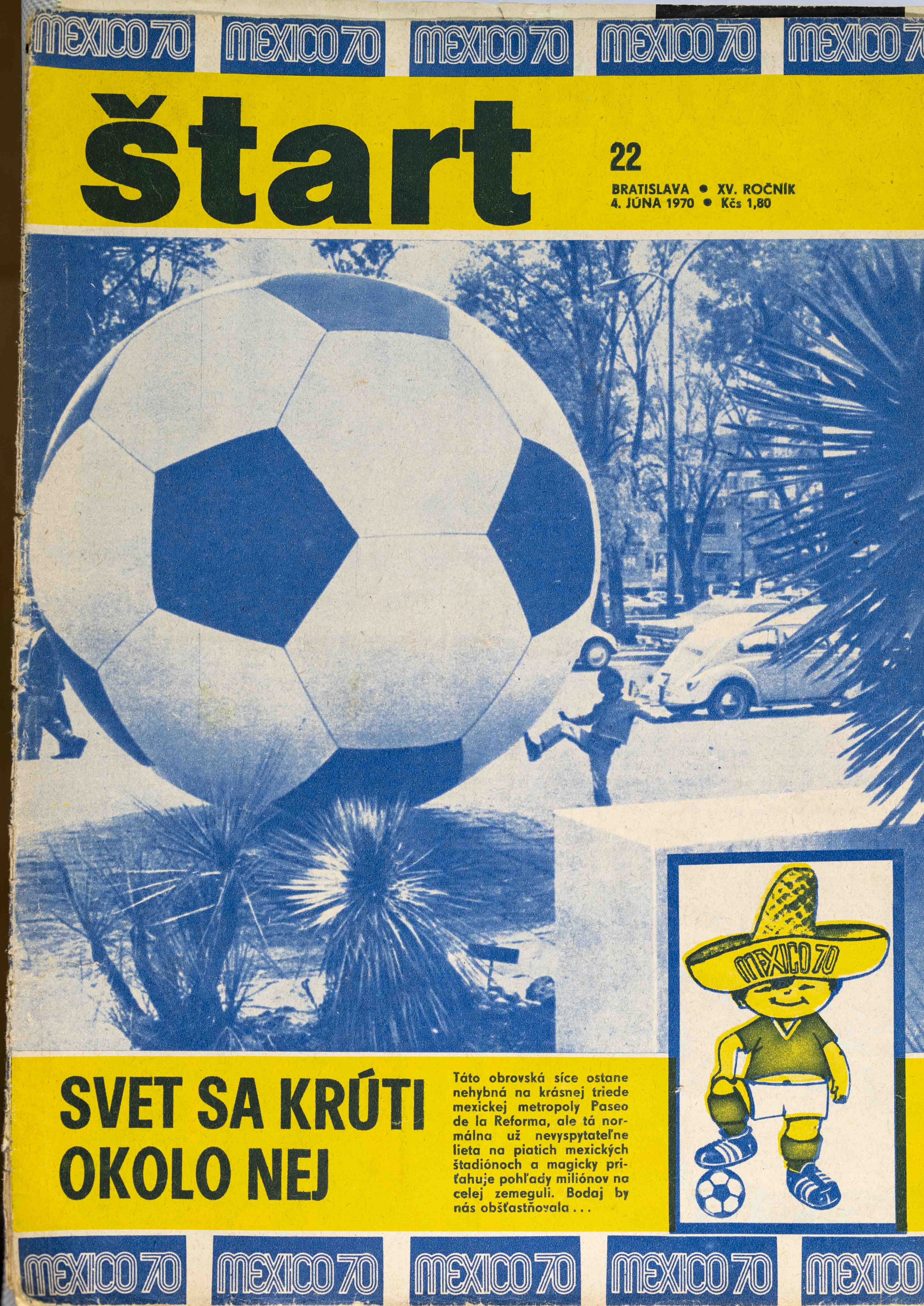 Časopis ŠTART, ročník XV, 4.VI. 1970, číslo 22
