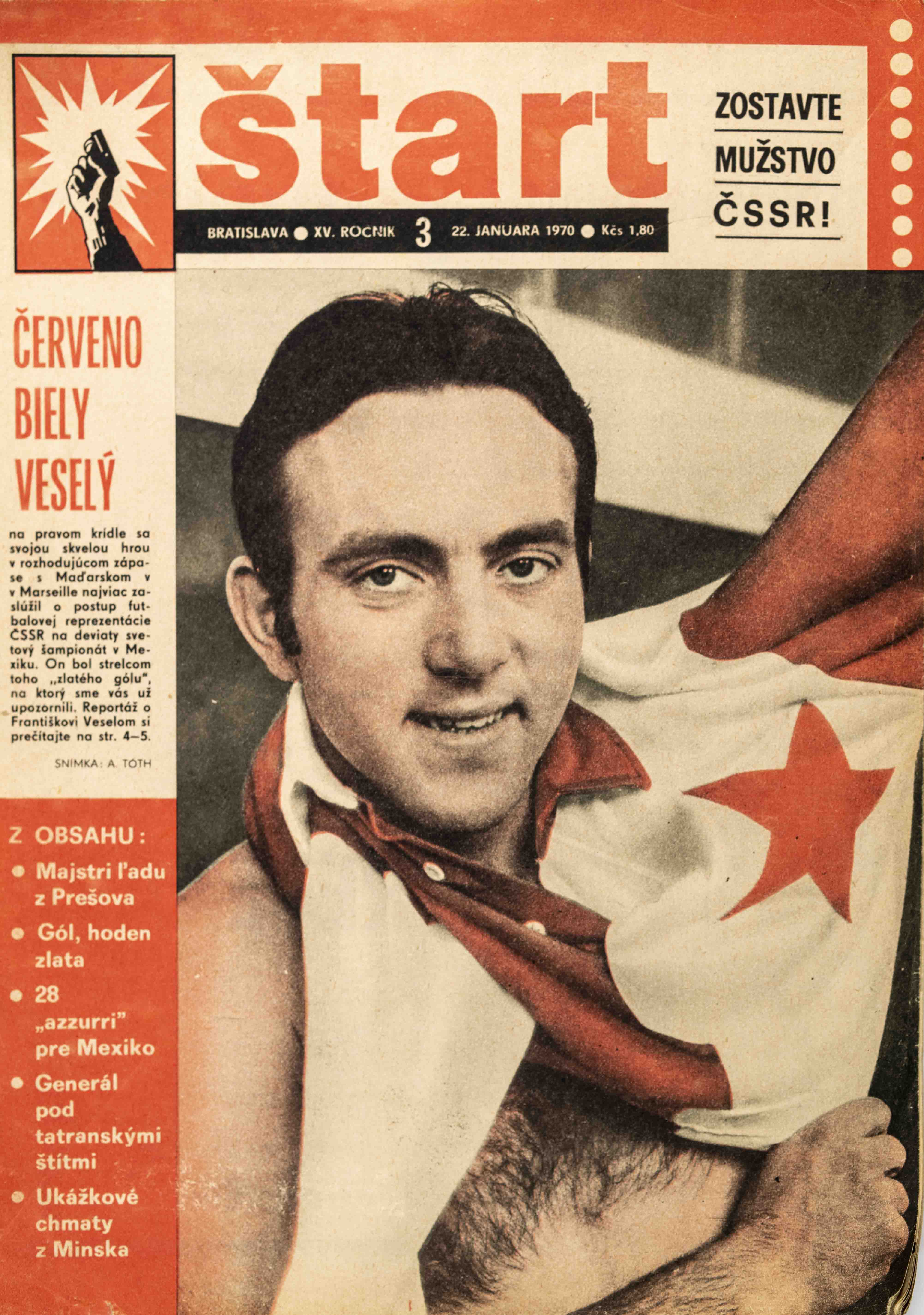 Časopis ŠTART, ročník XV, 22.I. 1970, číslo 3, F. Veselý