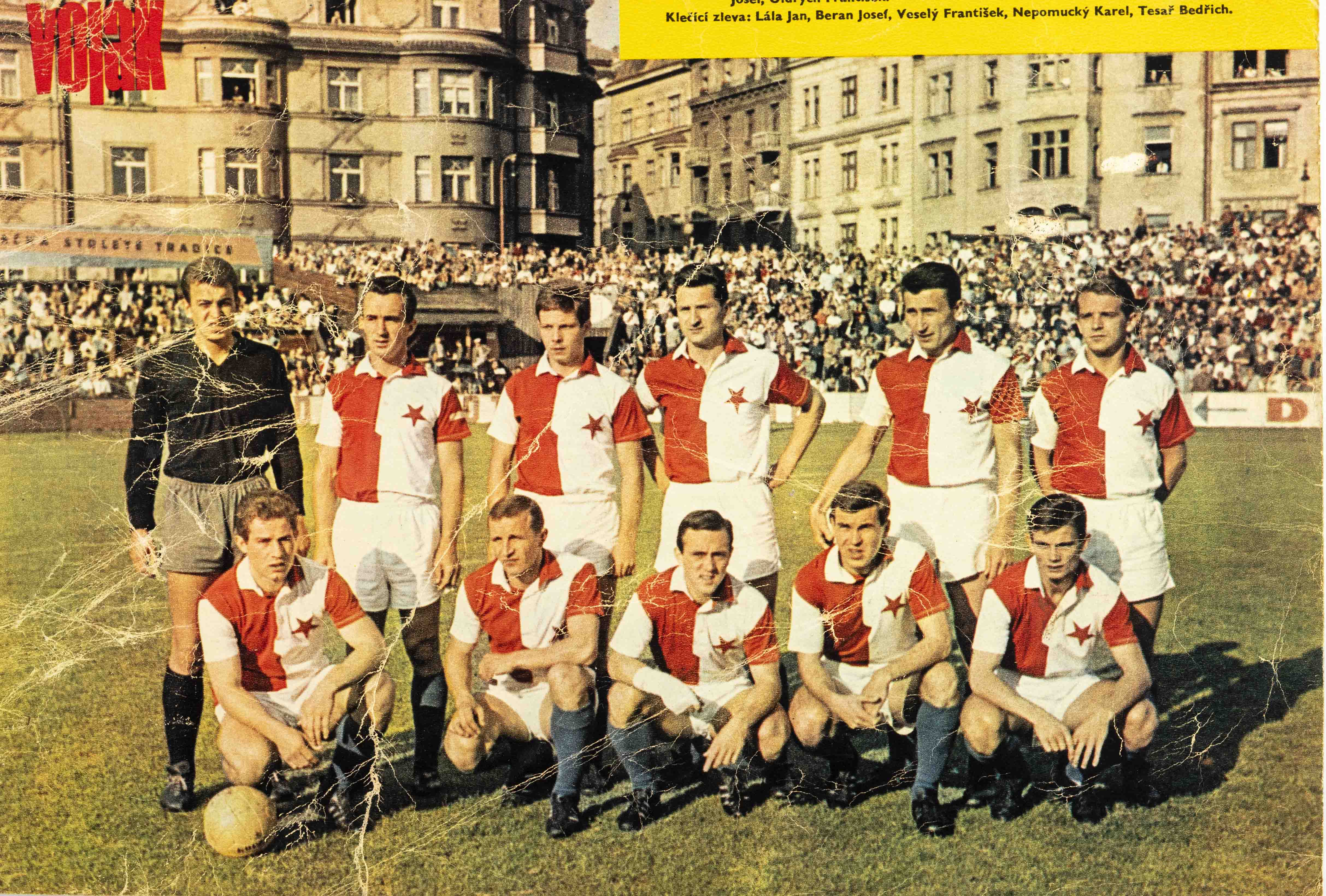Plakát z čas. Voják, SK Slavia Praha