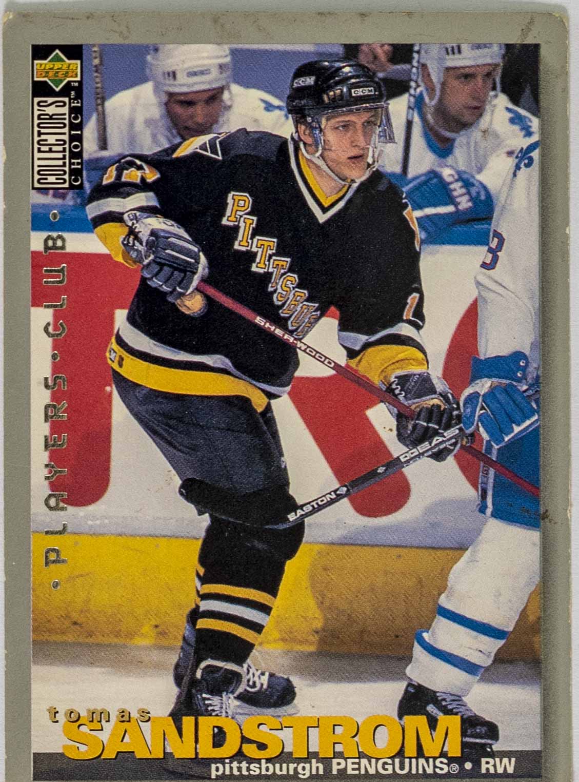 Hokejová kartička, Tomas Sandstrom, Pittsburgh Penguins, 1995