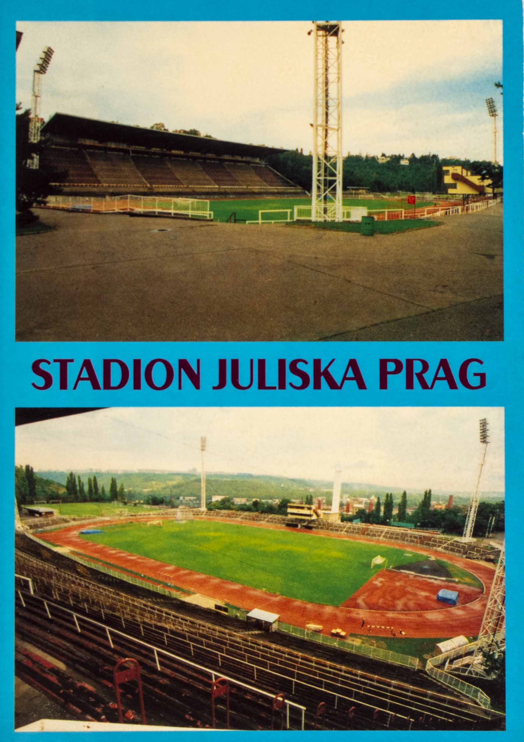Pohlednice stadion Juliska Prag