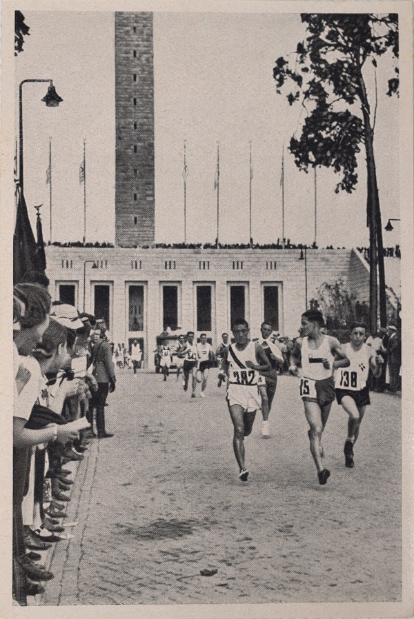 Kartička Olympia 1936, Berlin. Kitel Son, Marathon