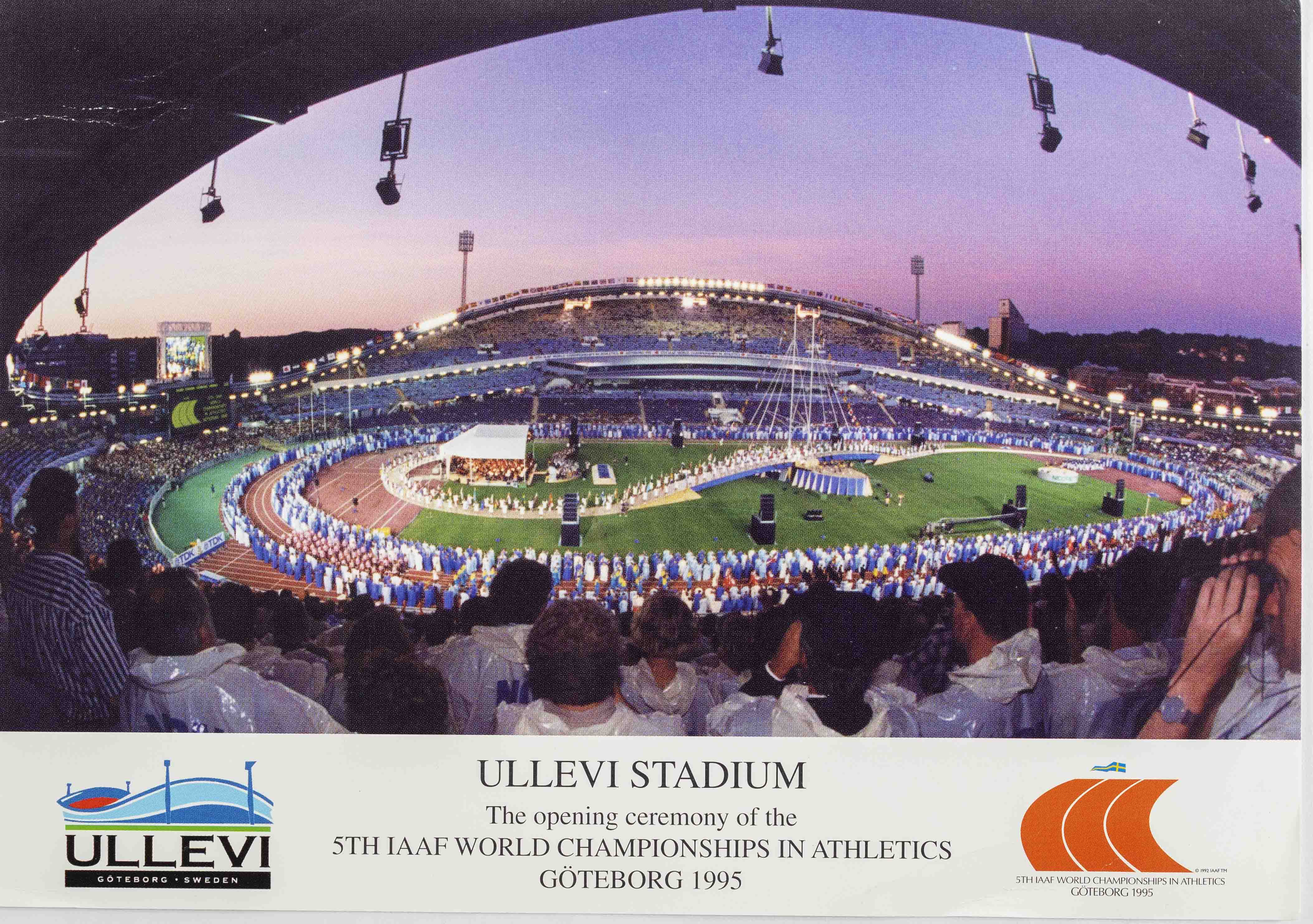 Pohlednice stadión VF , Goteborg, Ullevi, 1995