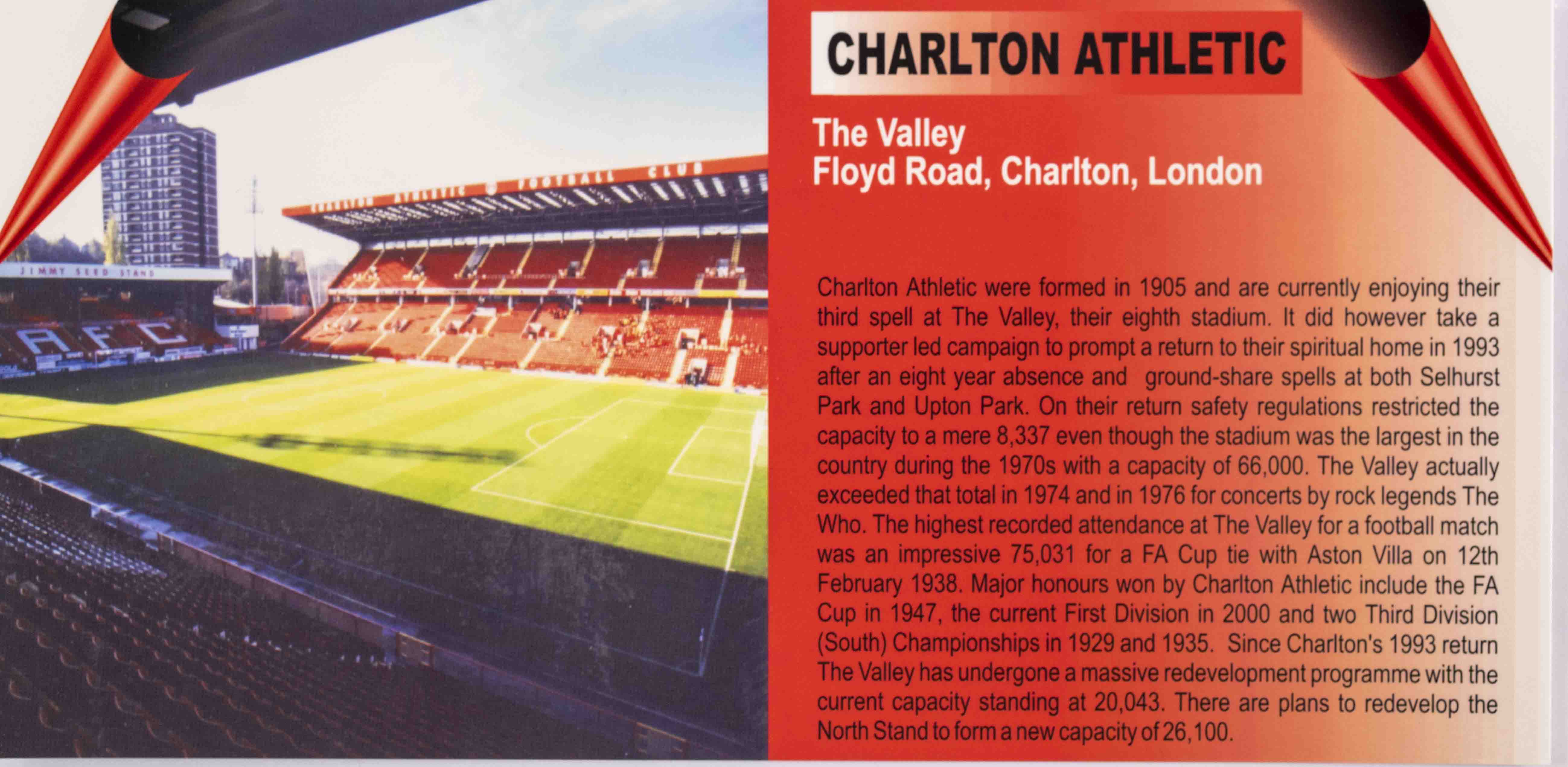 Pohlednice stadion DL, Charlton Athletic