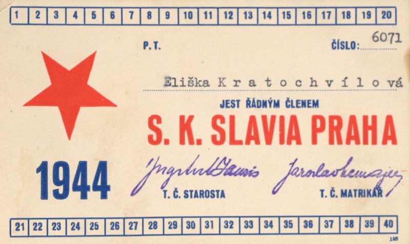 Legitimace P.T. klubu S.K.SLAVIA PRAHA z roku 1944 II