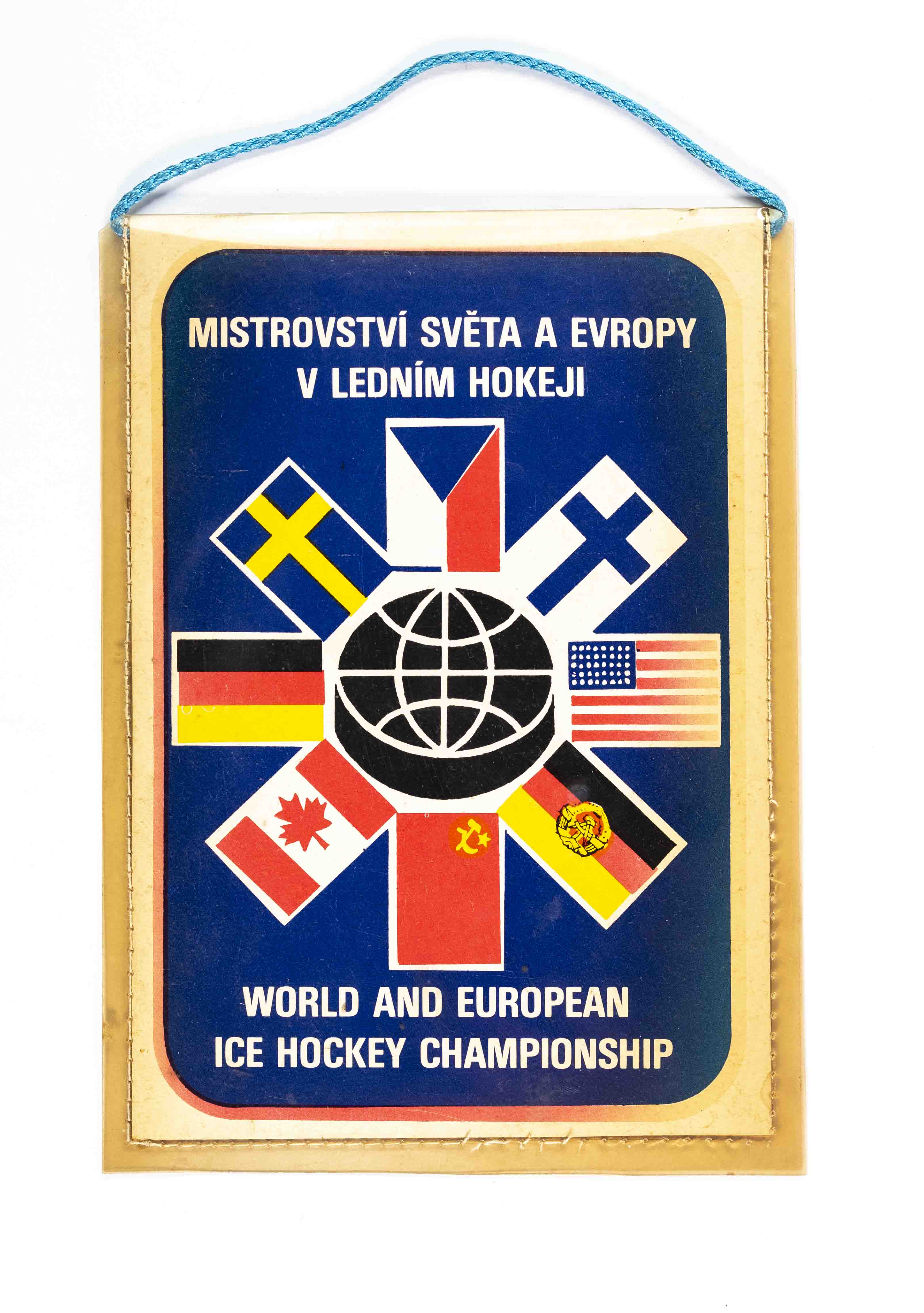 Vlajka , MS hokej, 1985, Praha, obdelník