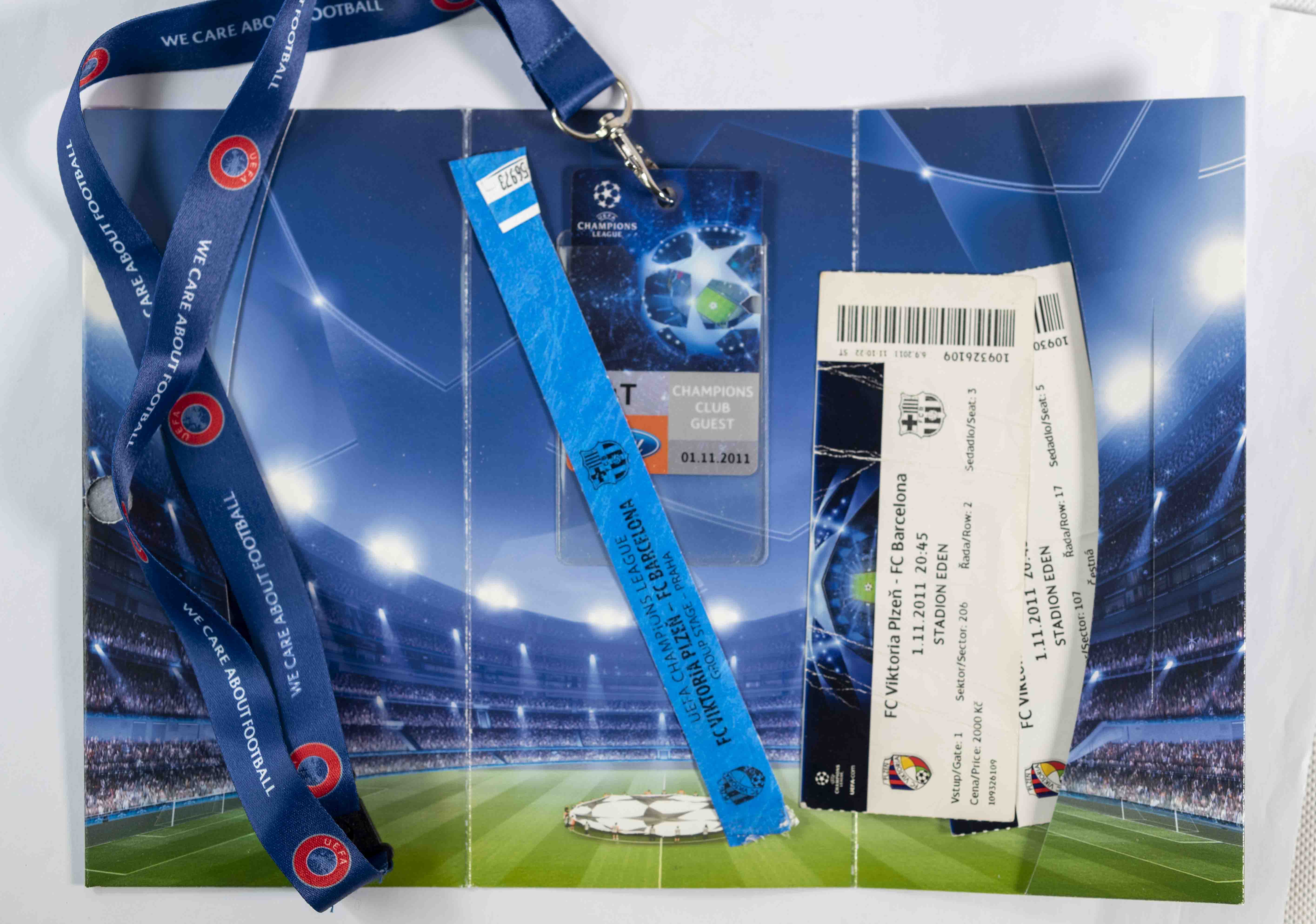 Sada vstupenek VIP, UEFA CHL, Plzeň v. FC Barcelona, 2011