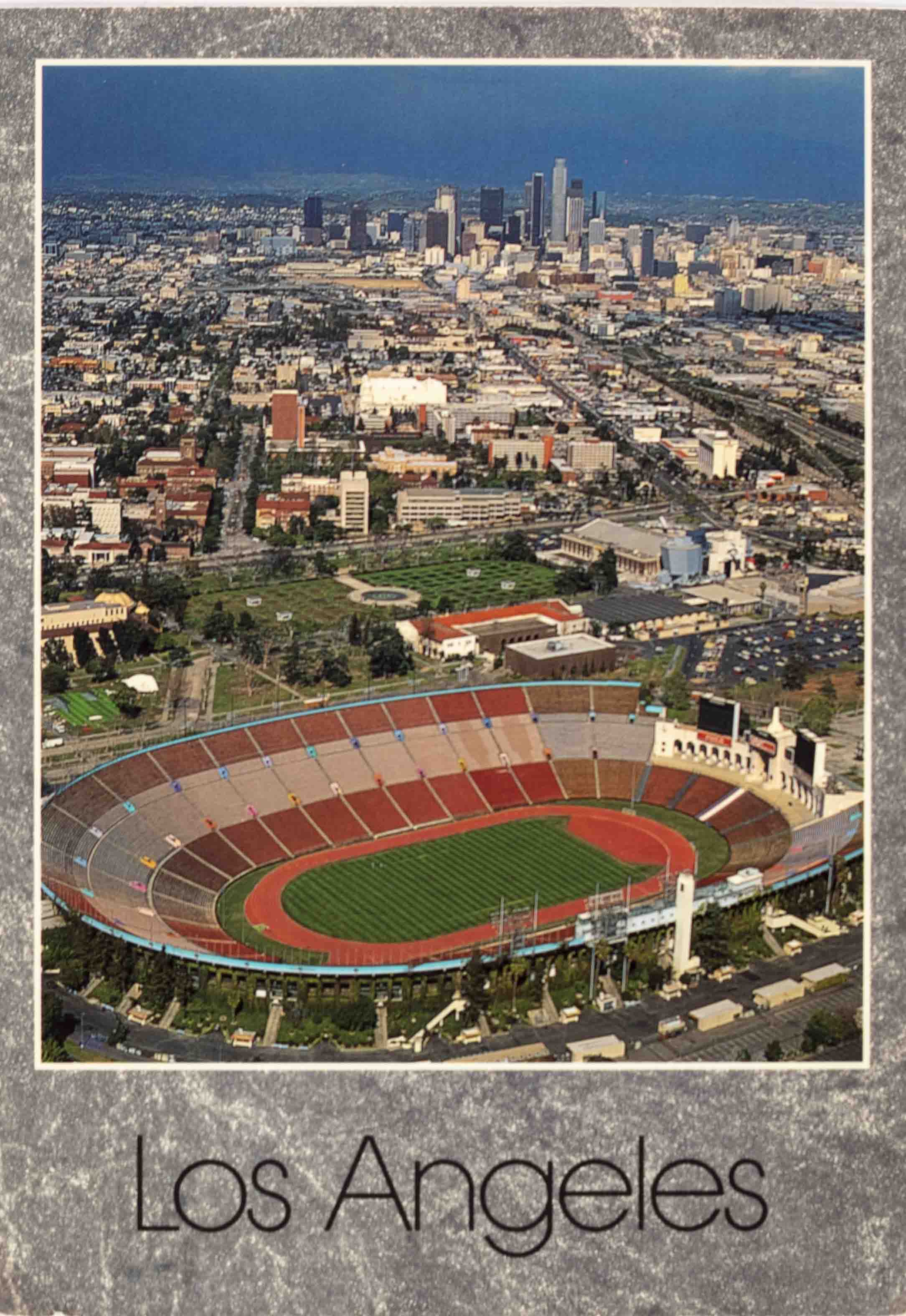 Pohlednice stadion, Los Angeles, Aerial of the Collseum