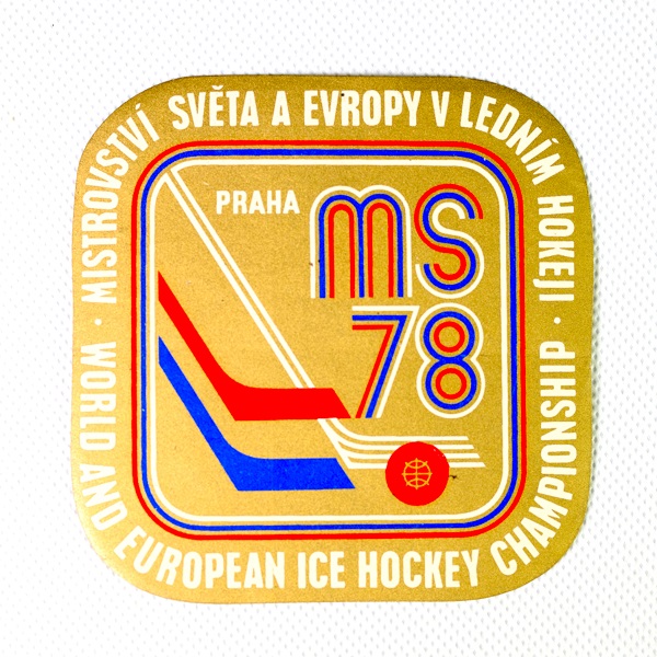 Samolepka 1978, MS Hokej Praha , zlatá