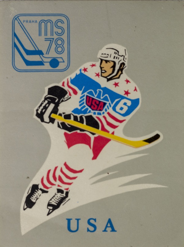 Samolepka 1978, MS Hokej Praha , USA
