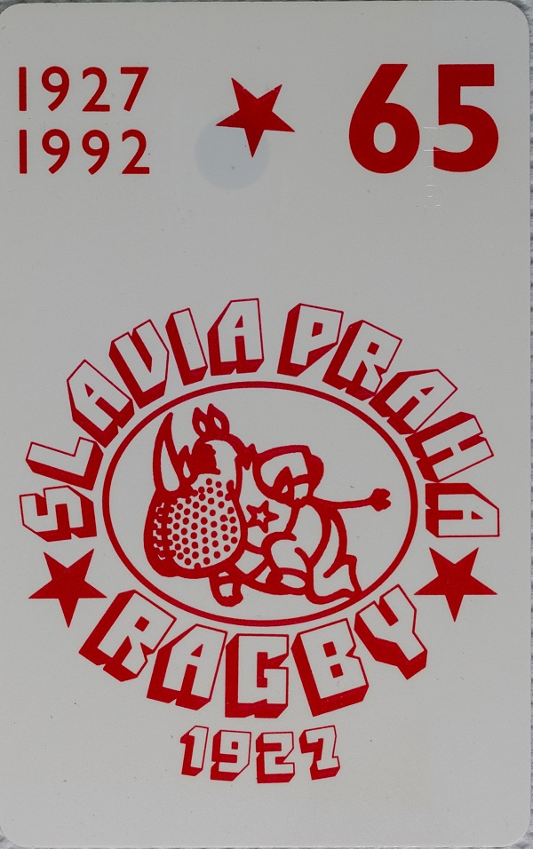 Sběratelská telefonní karta, Slavia Ragby 65. let