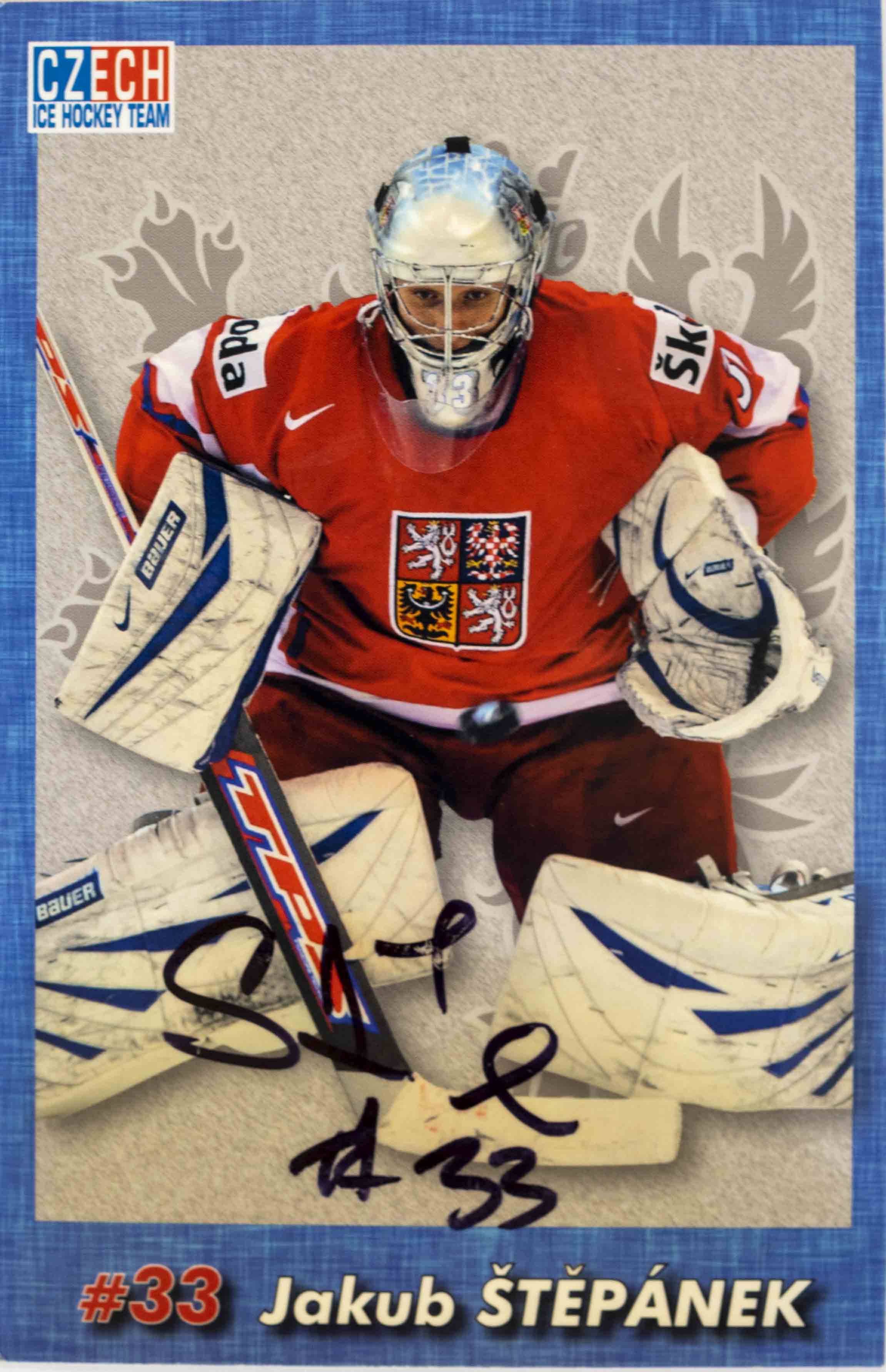 Hokejová karta, Czech Ice hockey team, Jakub Štěpánek, autogram