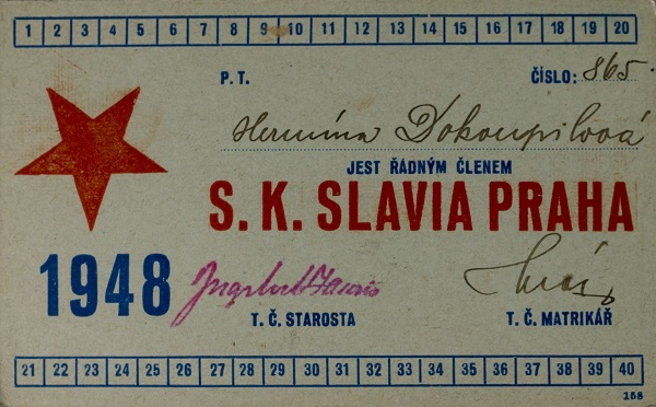 Legitimace P.T. klubu S.K.SLAVIA PRAHA z roku 1948 II
