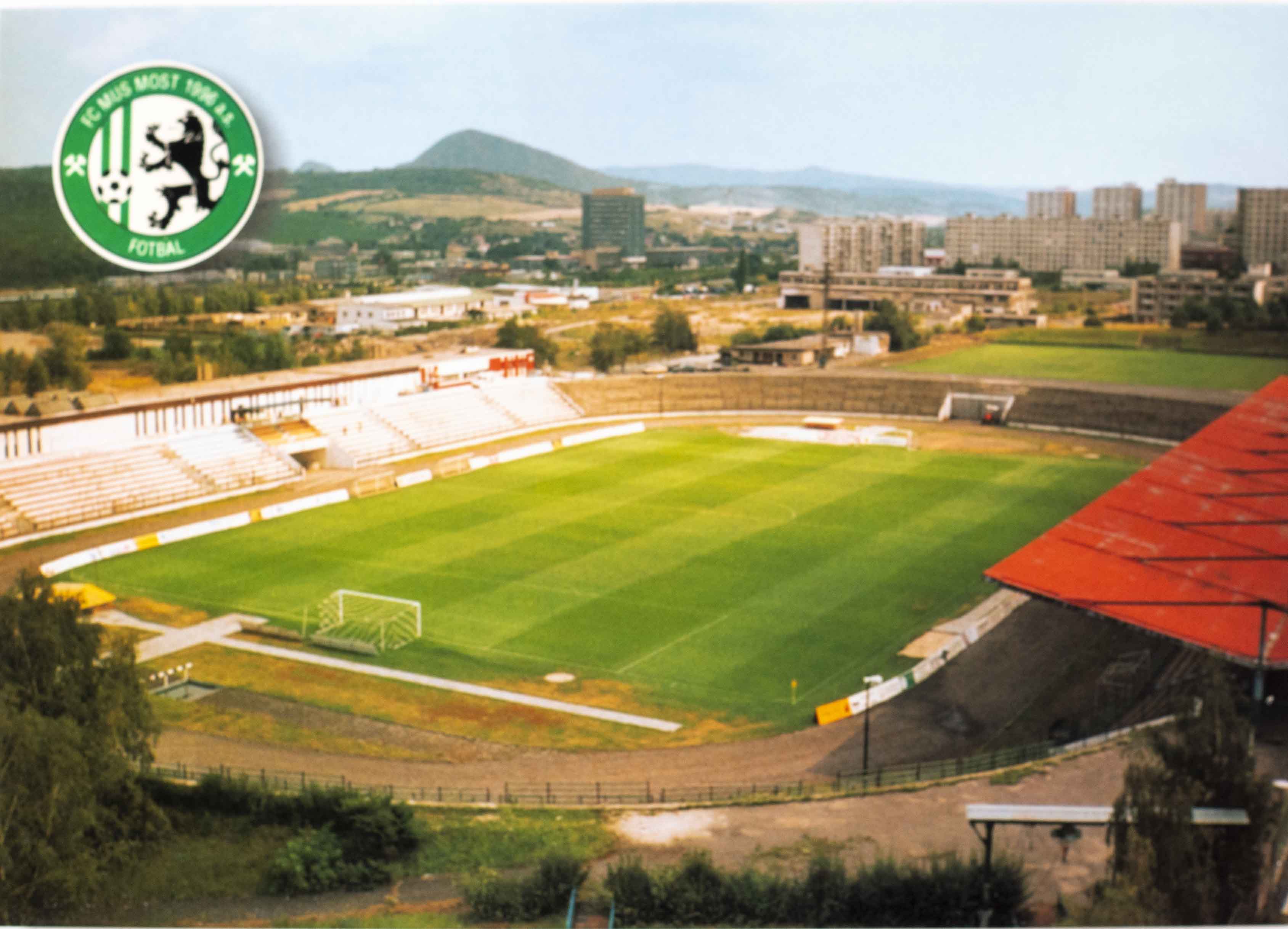 Pohlednice stadion, FC MUS Most, fotbal