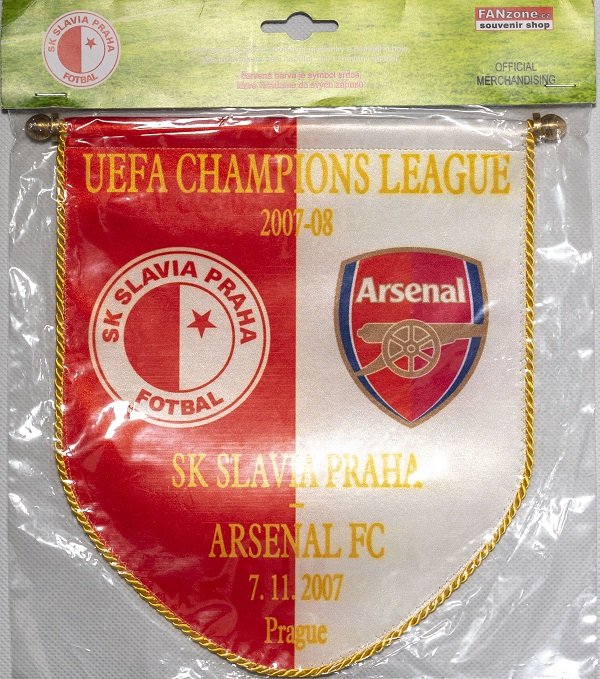 Klubová vlajka SK SLAVIA PRAHA vs. Arsenal FC, CHL. 2007