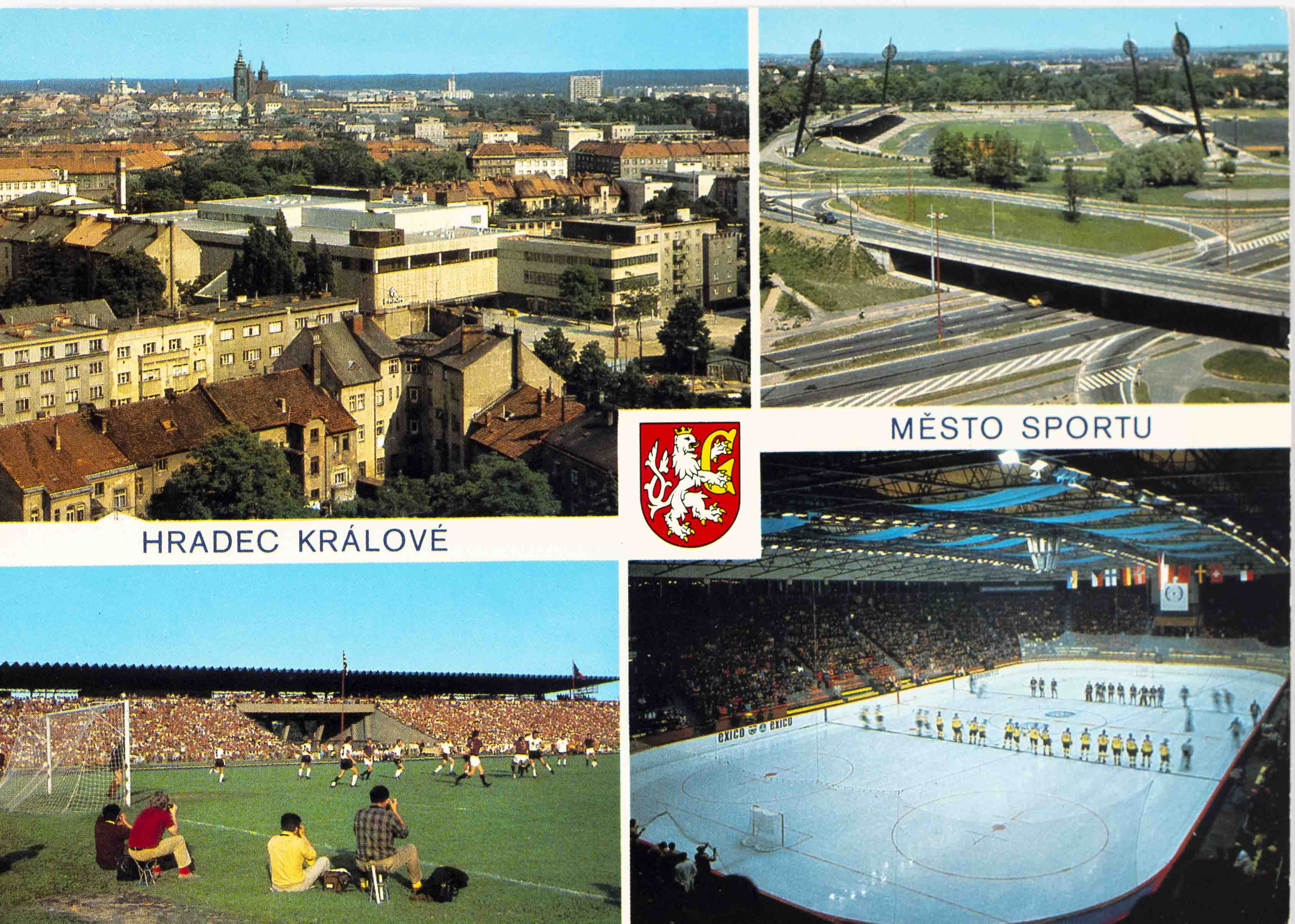Pohlednice stadión, Hradec Králové, město sportu