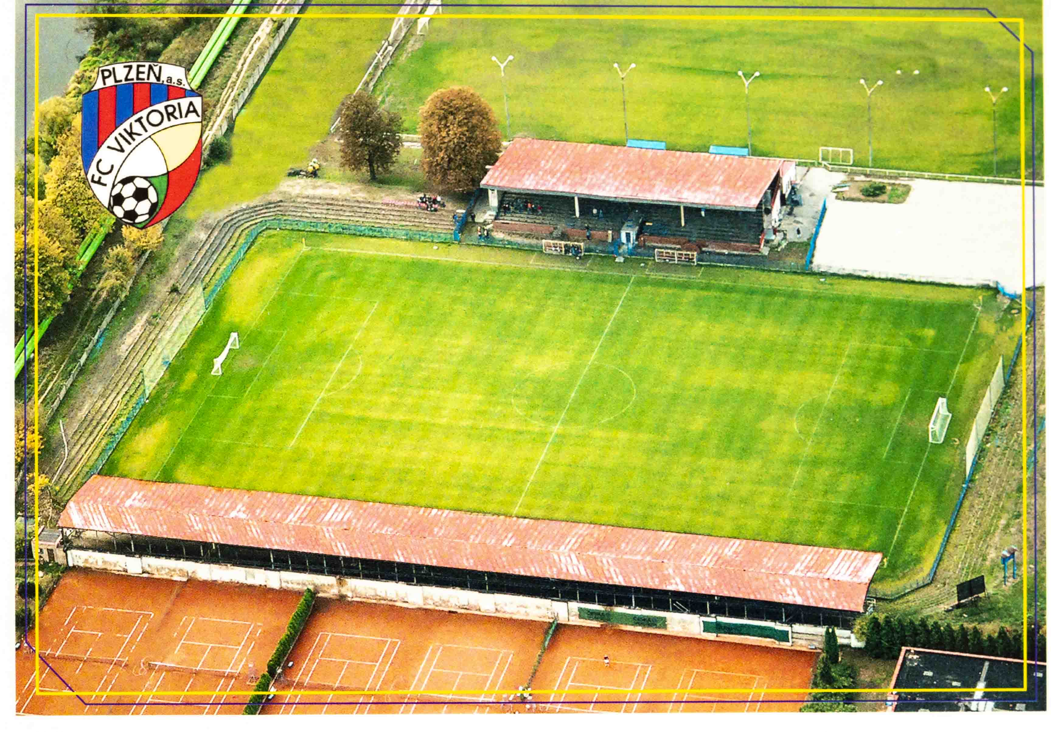 Pohlednice stadion, Plzeň, původní stadion Viktoria Plzeň