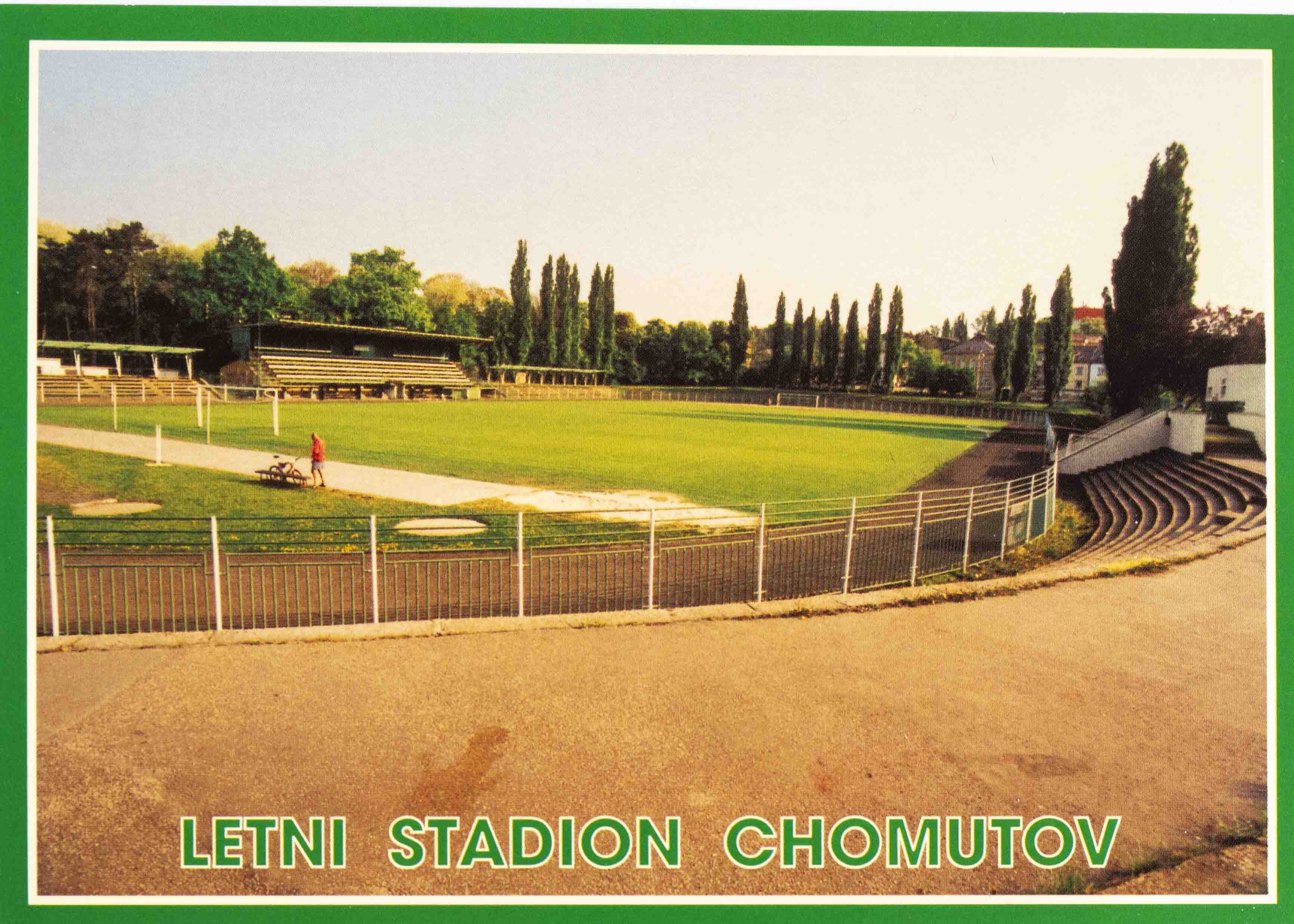 Pohlednice stadion, letní stadion Chomutov