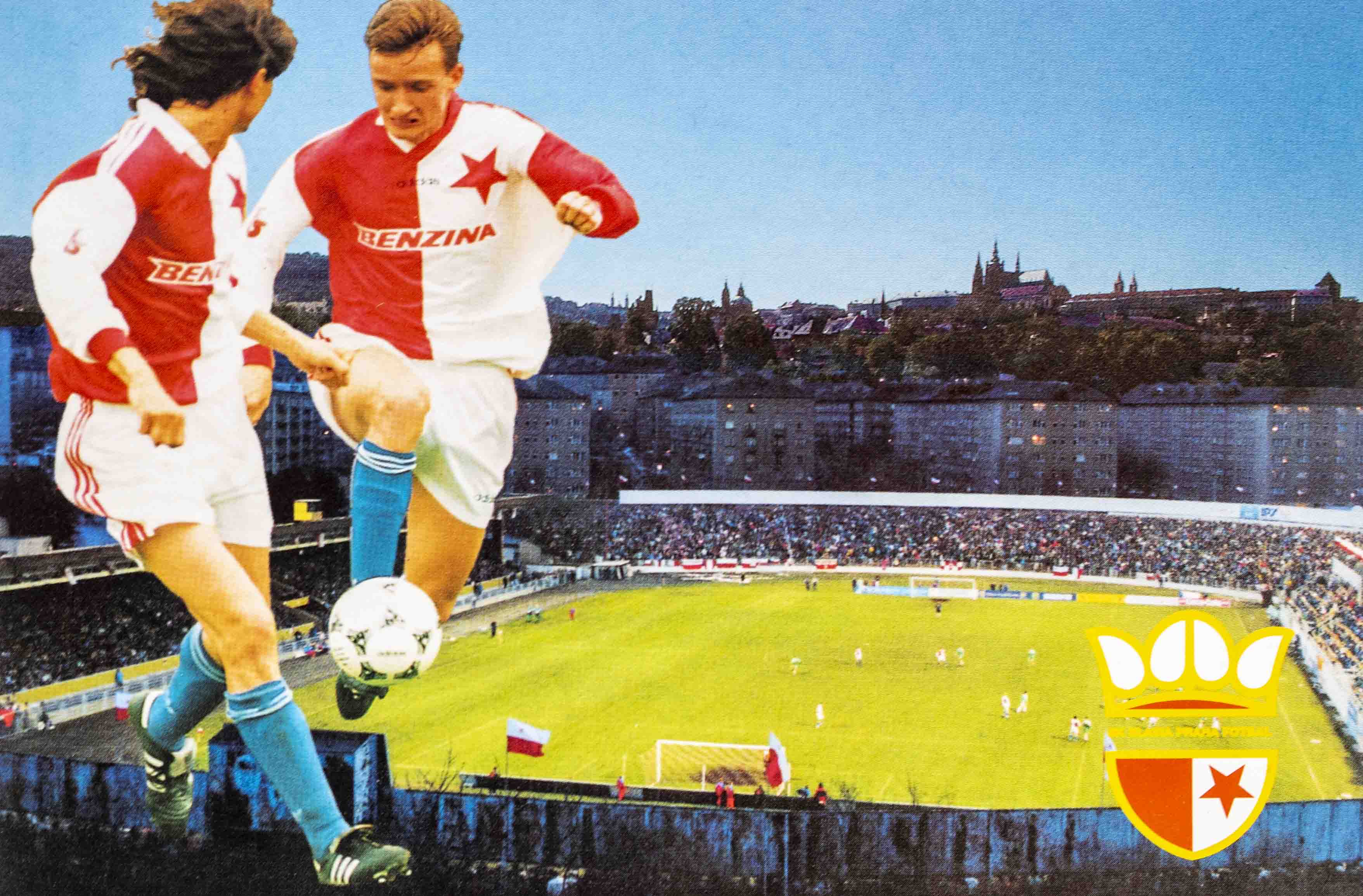 Pohlednice stadion, SK Slavia Praha, Šmicer, Suchopárek