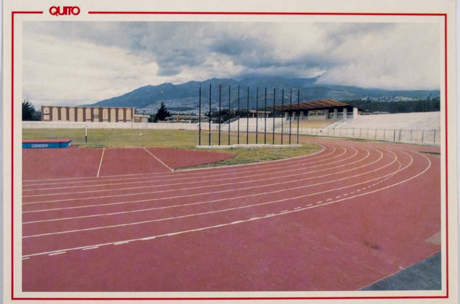 Pohlednice stadion, Quito Ecuador, Estadio de la Escuela Superior Militar Eloy Alfaro
