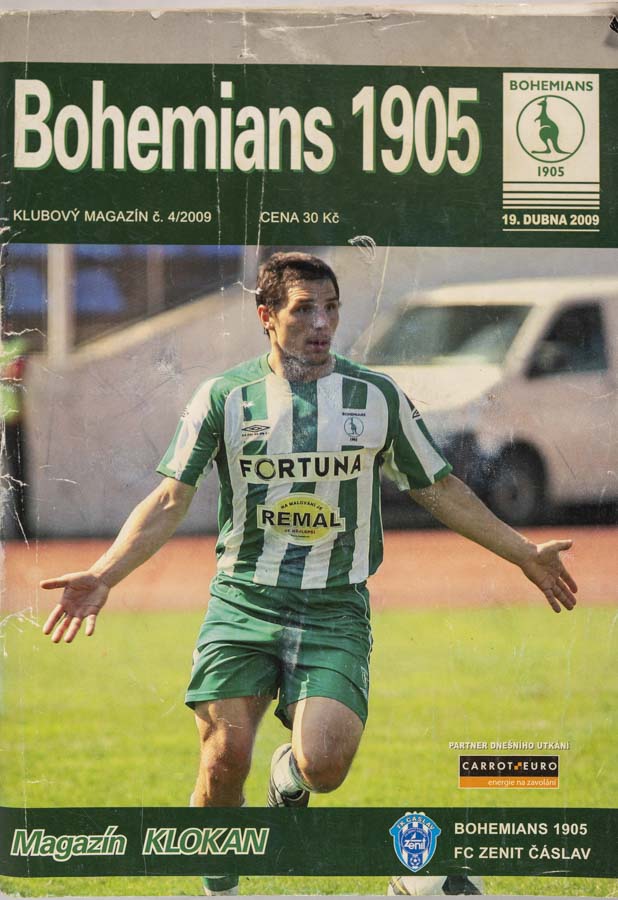 Program Klokan 1905, Bohemians 1905 v. FC Zenit Čáslav, 4/2009