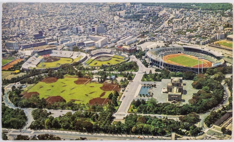 Pohlednice stadion VF, Stadium and vecinity, Tokyo