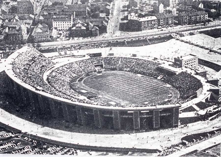Pohlednice stadion, Népstadion Budapest, 1954