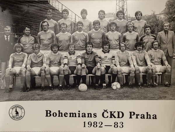 Fotografie fotbalový tým Bohemians Praha 1982 1983