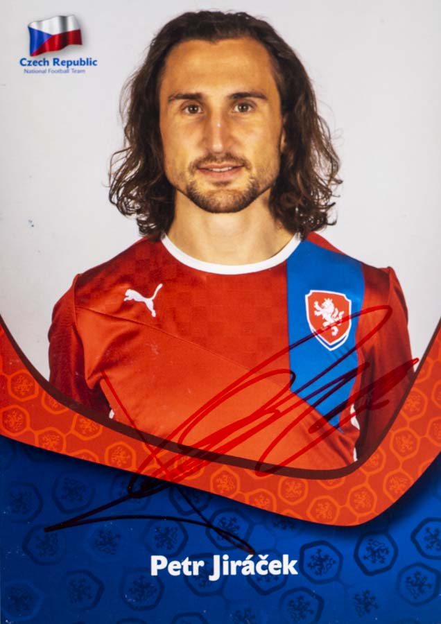 Podpisová karta, Petr Jiráček, Czech national Football team, autogram