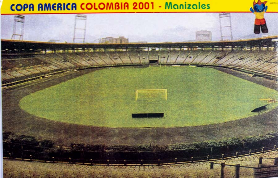 Pohlednice stadion, Copa America, Colombia, Manizales, 2001