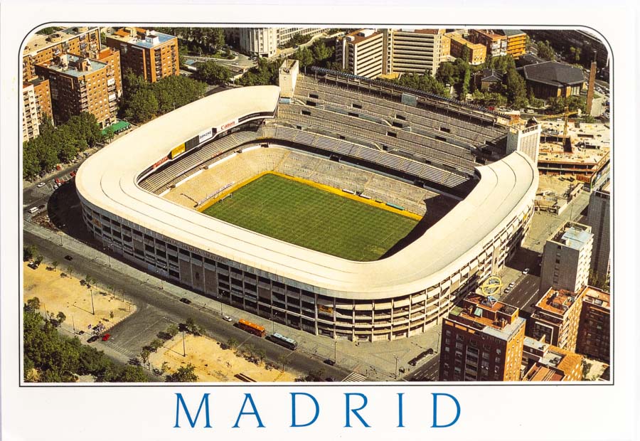 Pohlednice stadion, Madrid, Estadio Santiago Bernabeu, 102
