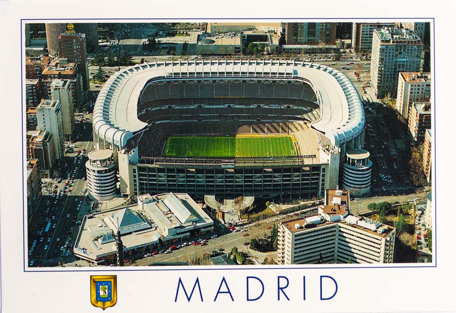 Pohlednice stadion, Madrid, Estadio Santiago Bernabeu, L. Dominiquez