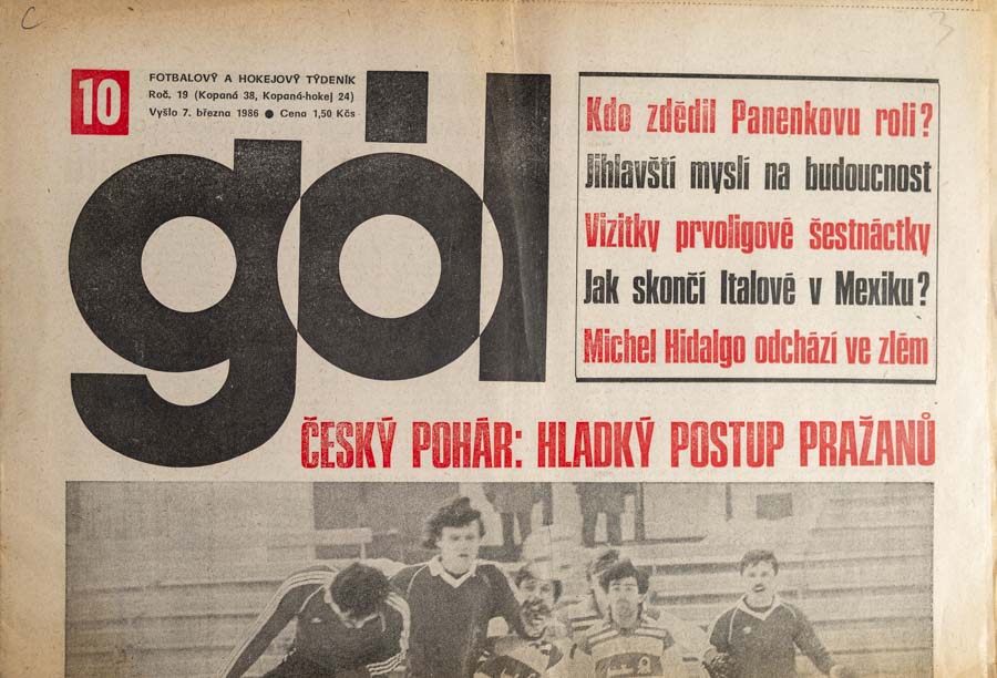 GÓL. Fotbalový a hokejový týdeník, 19/38/24/1986 č. 10